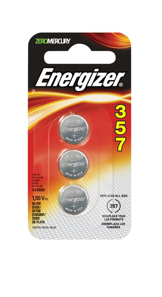Energizer 3pk 357/303 Batteries Silver Oxide Button Battery : Target