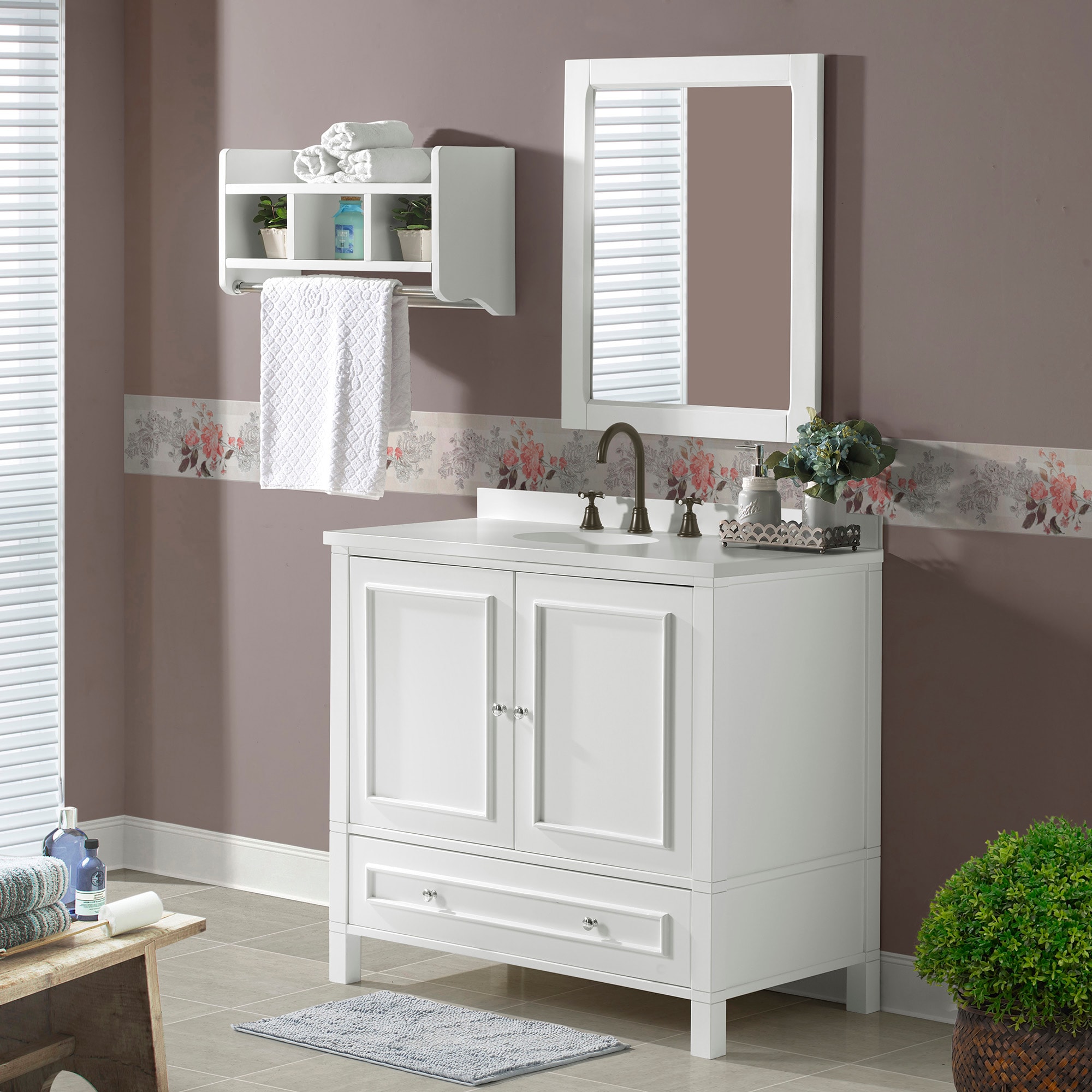 Alaterre Furniture AVAN36WHBB vanities - View #3