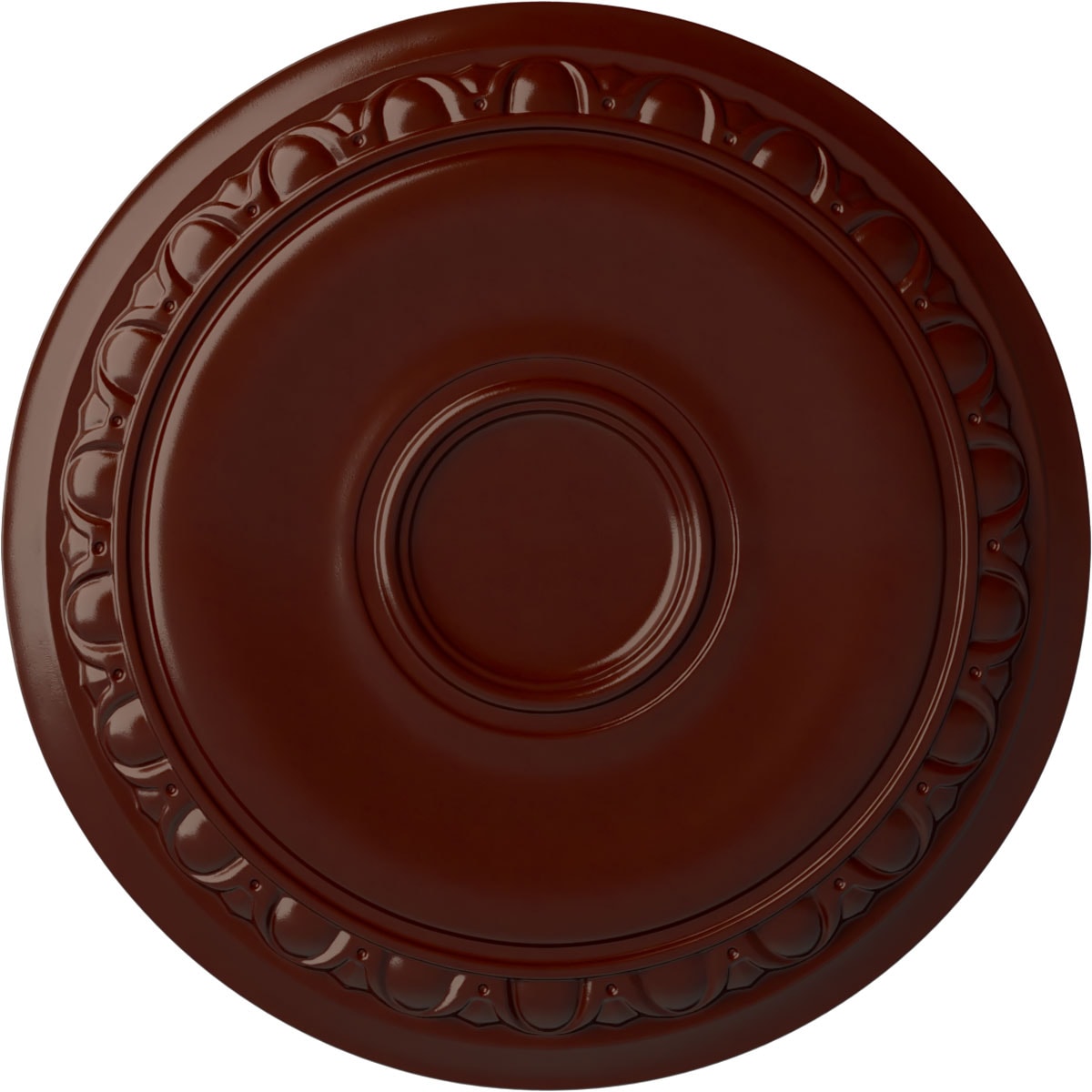Ekena Millwork CM24CABMF Caputo 24.25-in W x 24.25-in L Painted Brushed Mahogany Polyurethane Whole Ceiling Medallion
