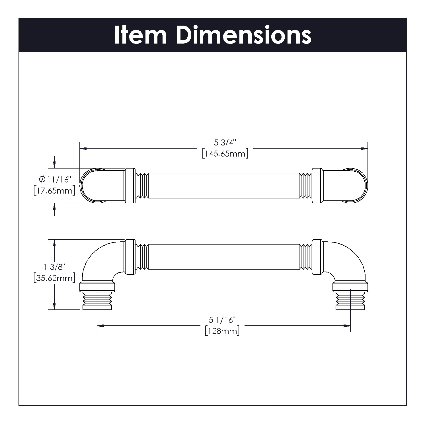 Hickory Hardware HH076012-BNV-10B Cabinet-Pulls - View #6