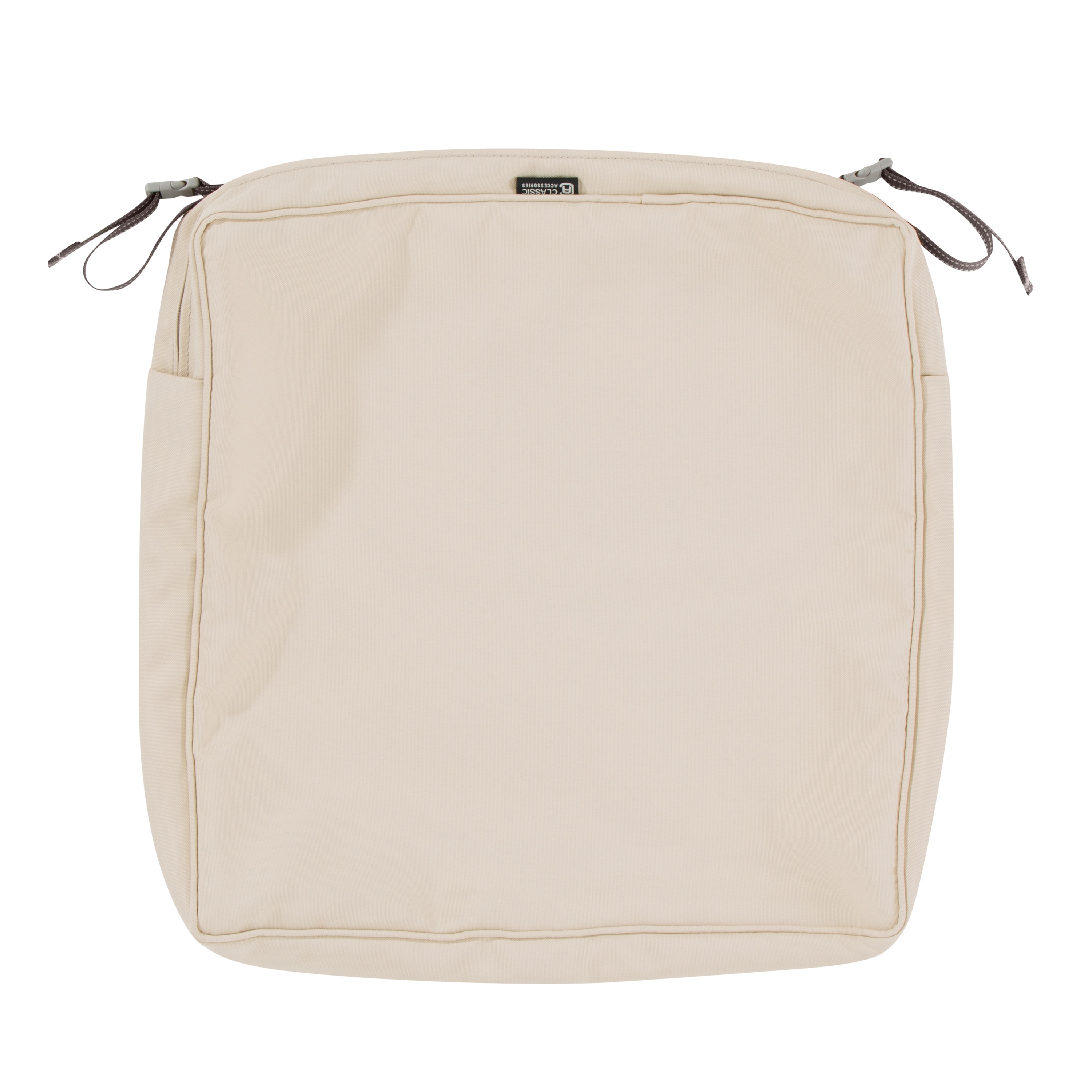 Classic Accessories 60-015-010301-RT Montlake 21-in x 21-in Antique beige Patio chair cushion