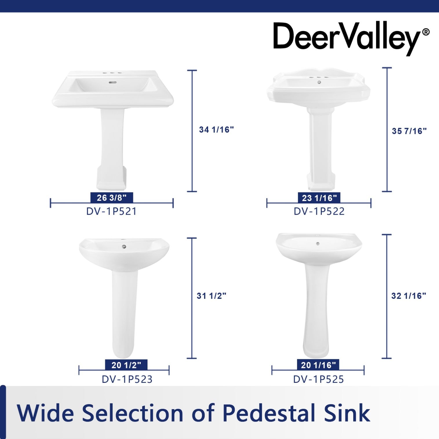 DeerValley DV-1P525 Complete-Pedestal-Lavatories - View #13