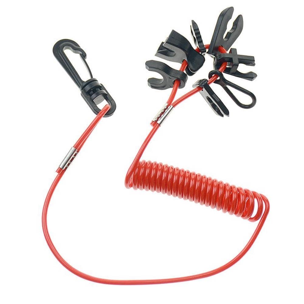 T-H Marine Kill Switch Keys, Red and Black, Lanyard with Various