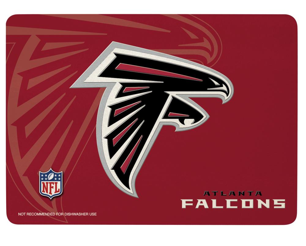 The Memory Company Atlanta Falcons 11.75-in L x 8-in W Glass Cutting Board  in the Cutting Boards department at