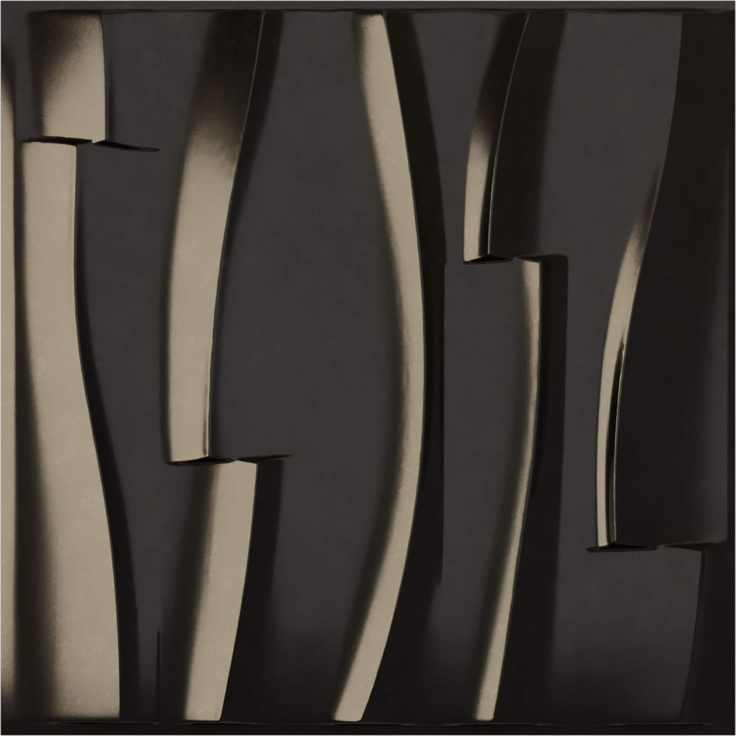 Ekena Millwork WP20X20BVECA-CASE-12 19-5/8-in x 19-5/8-in Embossed Paintable/Stainable Black PVC Wall Panel ( 12 -Pack, Covers 32.04-sq ft )