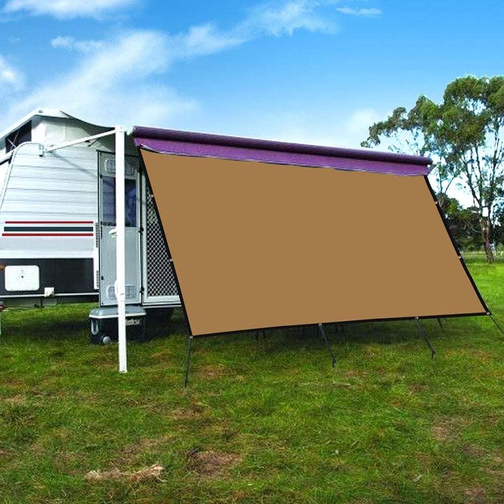 Shatex HRASK1018CF RV Awning Shade Panel Kit 10-ft x 18-ft Coffee Shade fabric with Fasteners