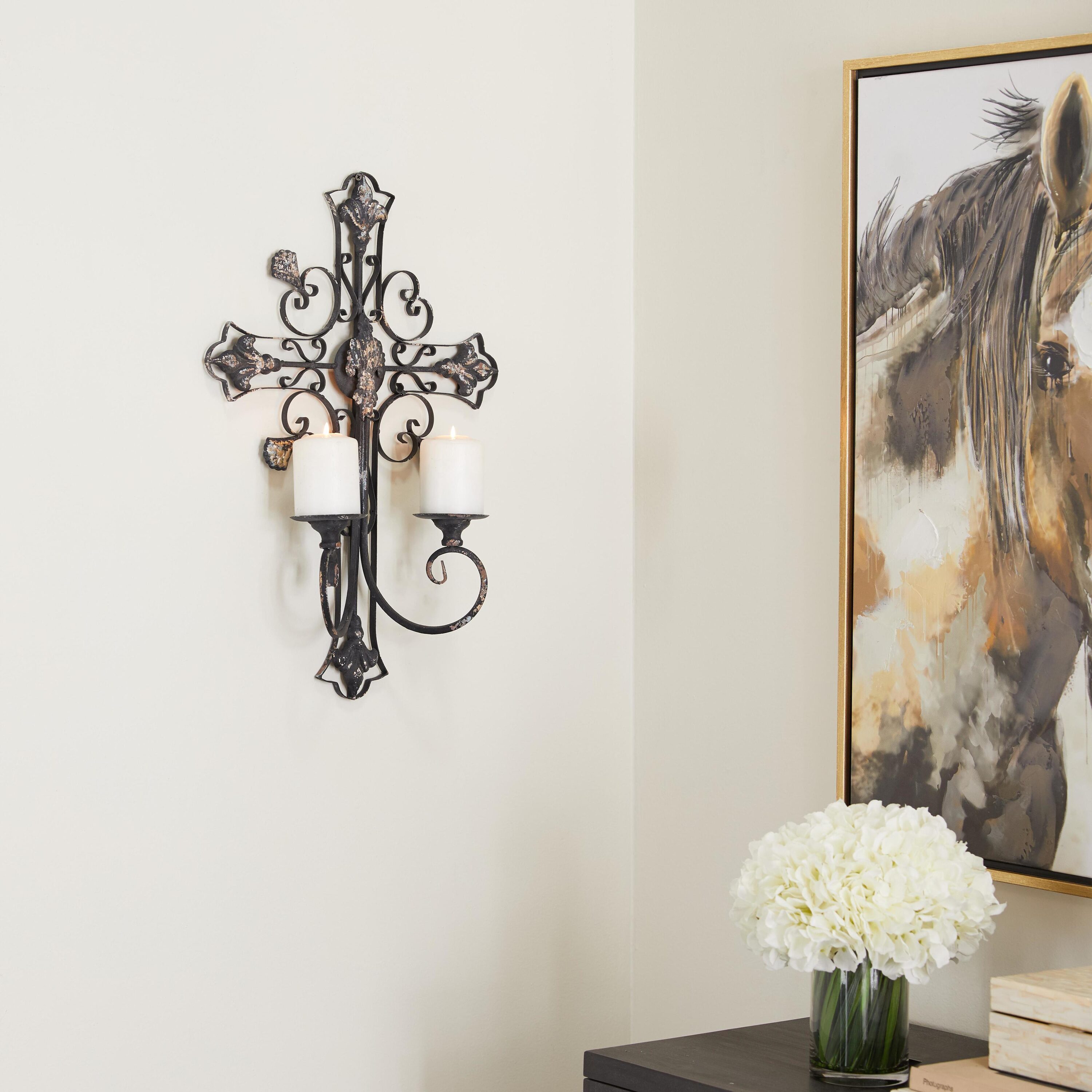 Grayson Lane 29762 2 Candle Metal Sconce Candle Holder