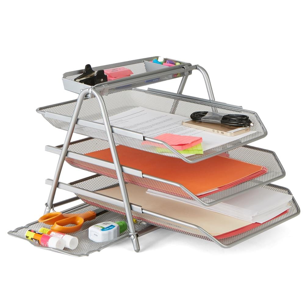 Mind Reader 3TFILE-SIL Desktop-Organizers - View #2