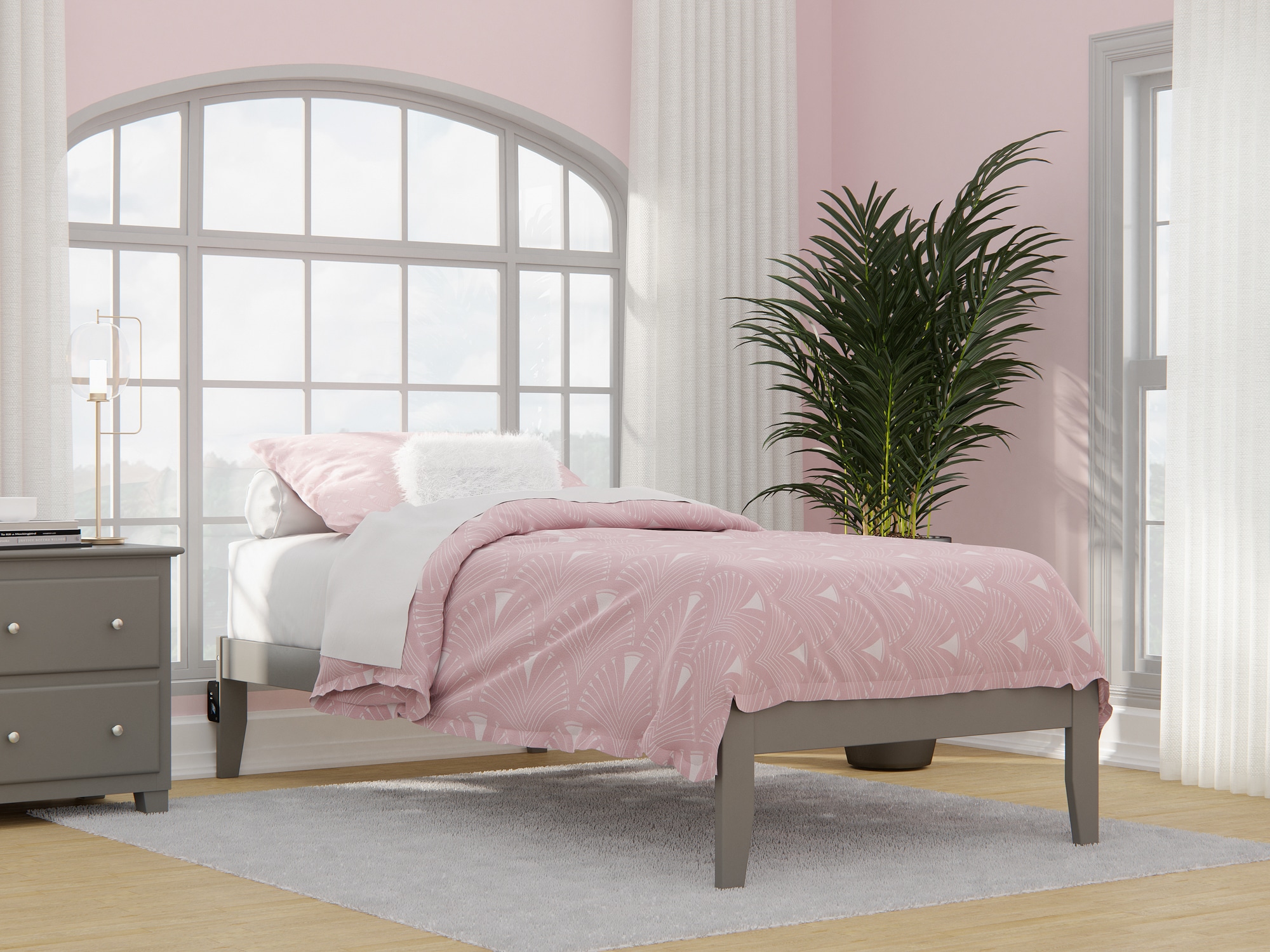 AFI Furnishings AG8010019 Colorado Grey Twin extra long Wood Platform Bed