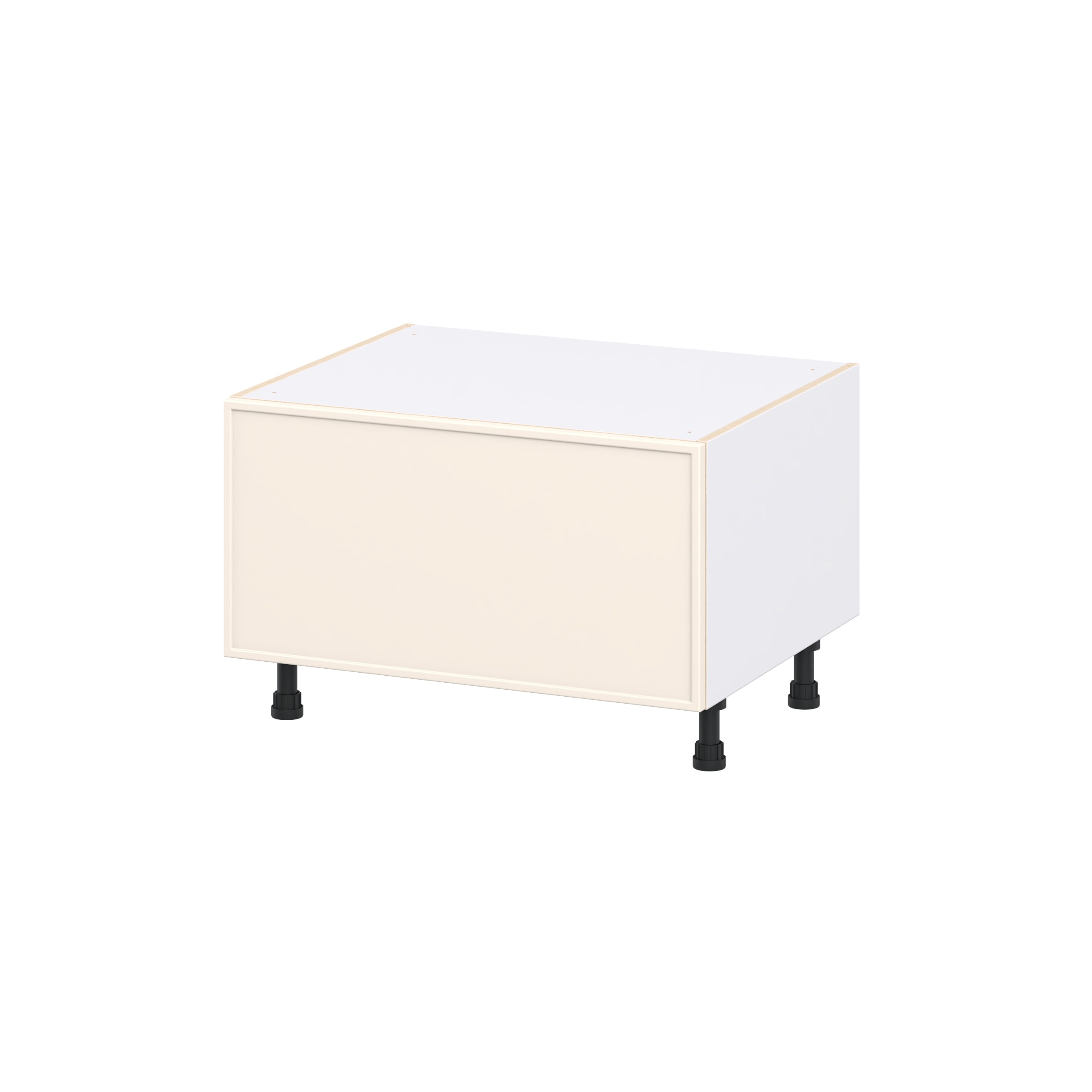 Hugo&Borg Chapel Hill 30-in W x 19.5-in H x 24.66-in D Washed Linen Painted Drawer Base Fully Assembled Cabinet Flat Panel Slim shaker