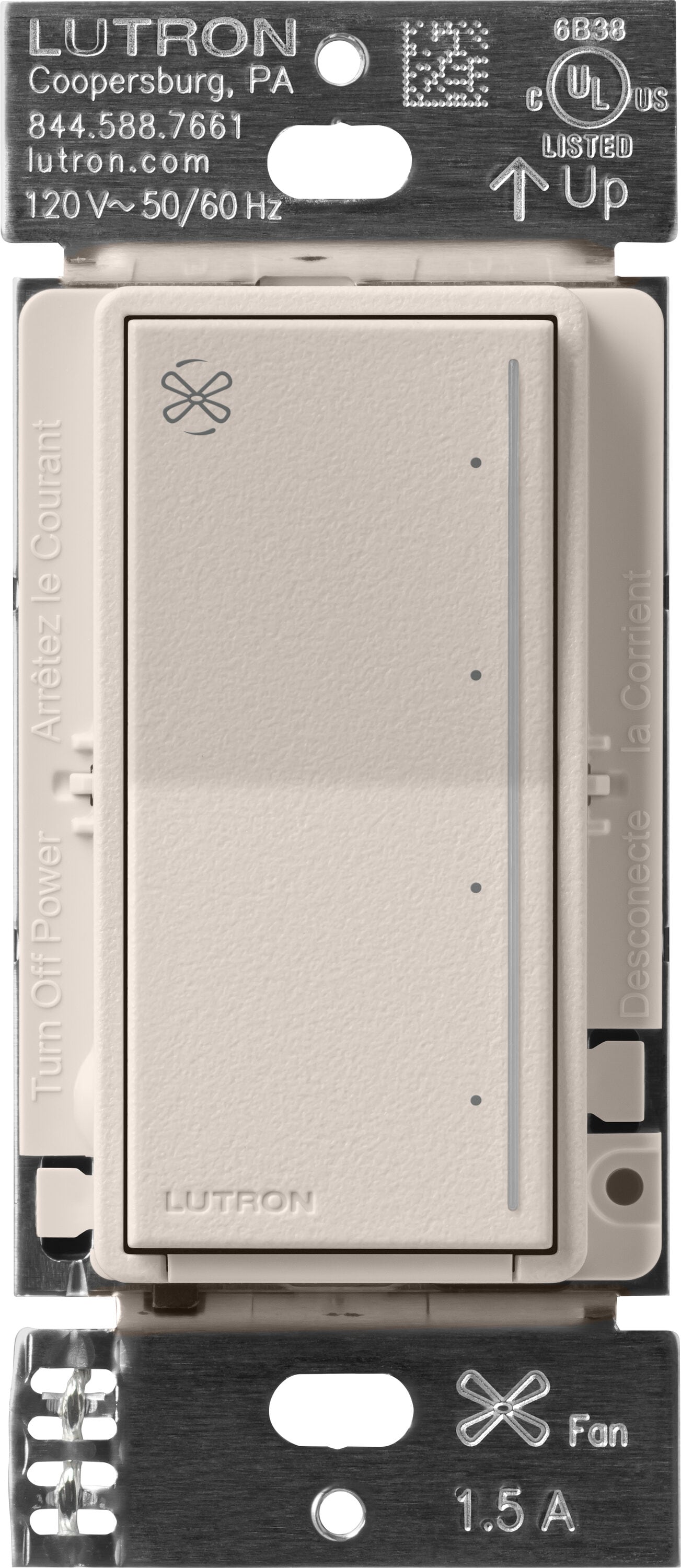 Lutron ST-FSQ-N-TP Sunnata Fan Control 1.5 -Amp 4-speed Touch Fan Control Taupe