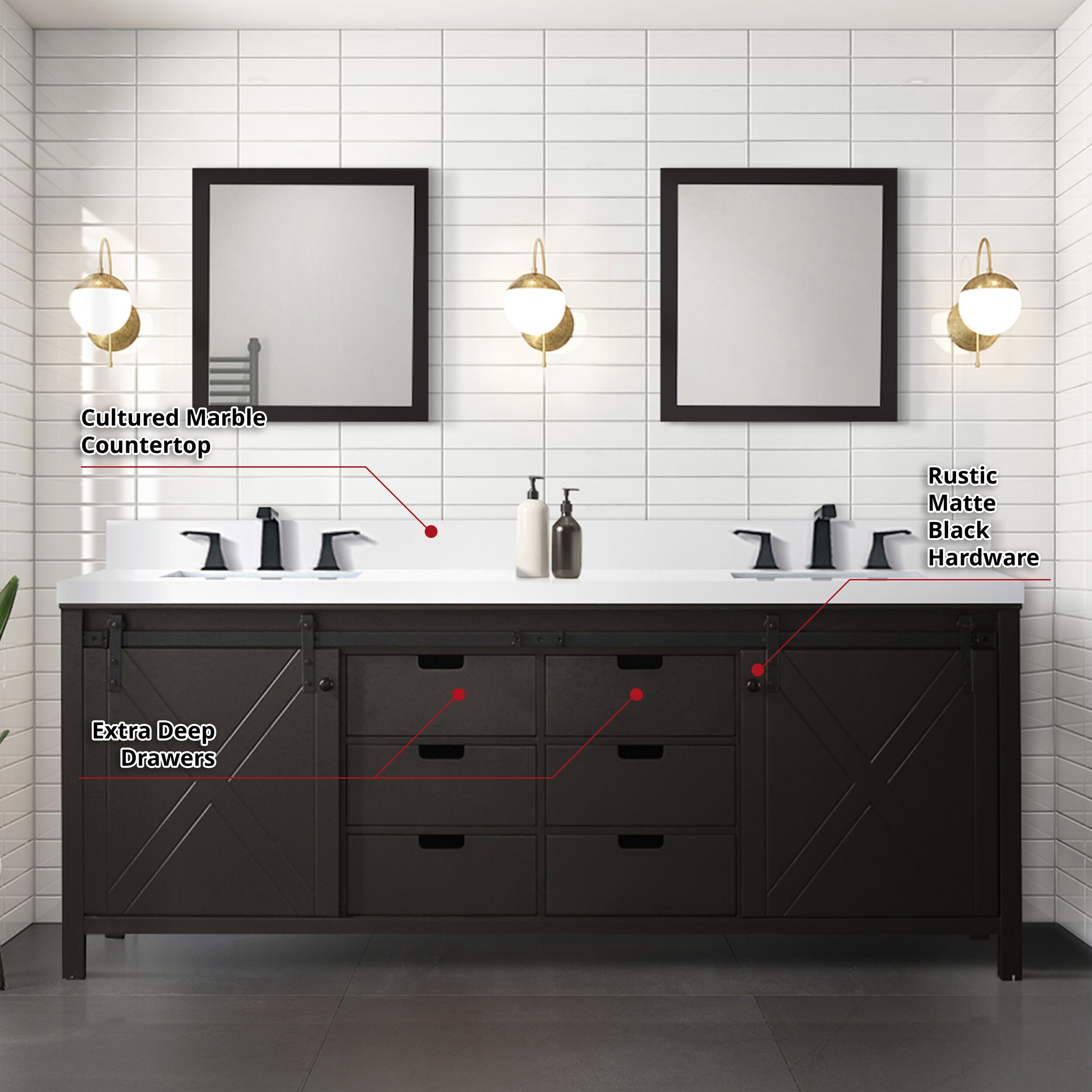 Lexora LVM84DC311 Bath-Vanity-Combo - View #6