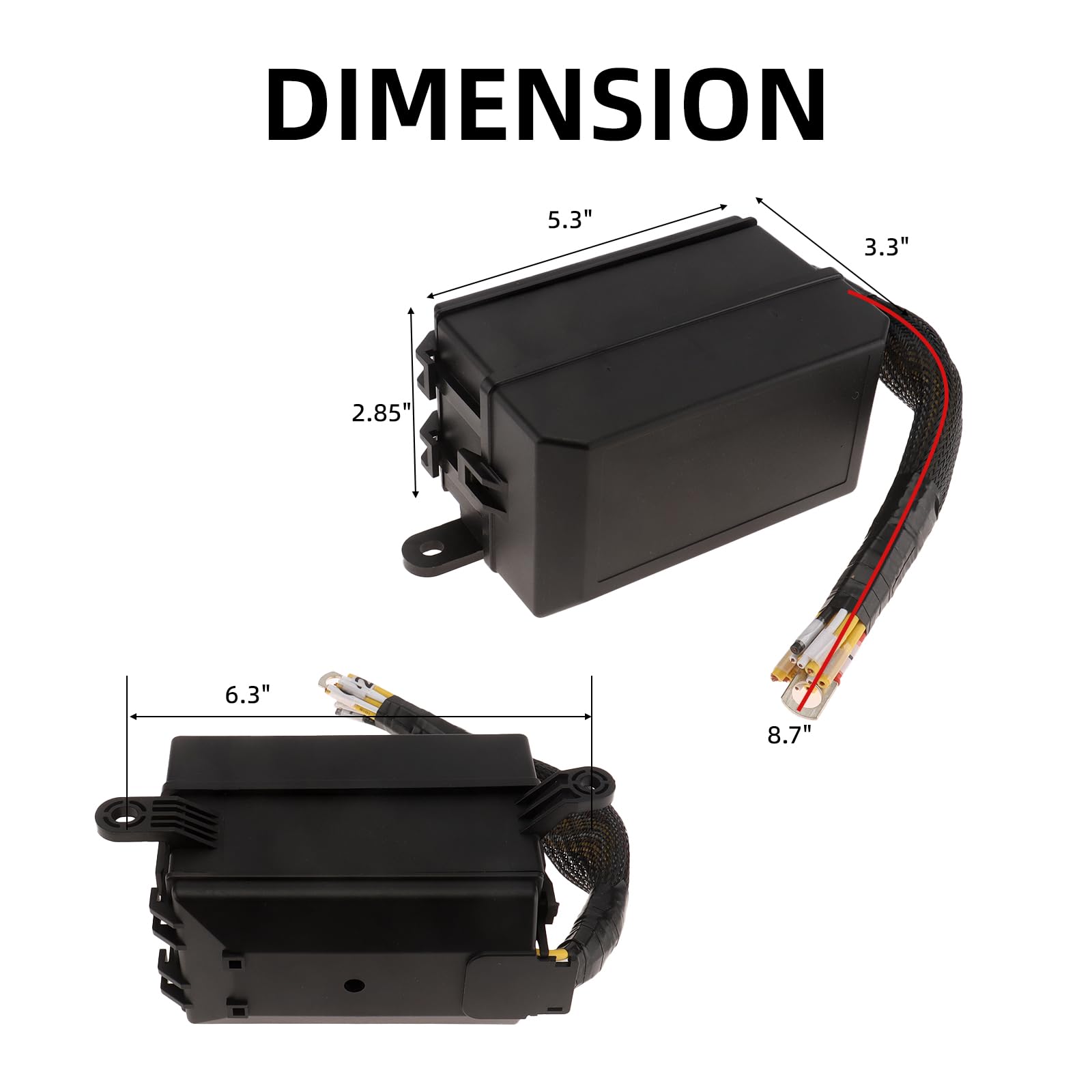 Adrinfly 12V Fuse Relay Box 6 Way 12 AWG Pre Wired Waterproof Relay ...