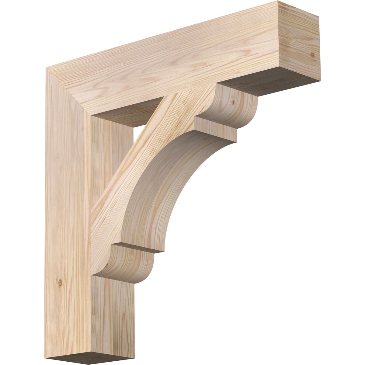 Ekena Millwork BKT06X26X26OLY05SDF Olympic block smooth 5-1/2-in x 26-in x 26-in Douglas fir Brown Wood Standard bracket