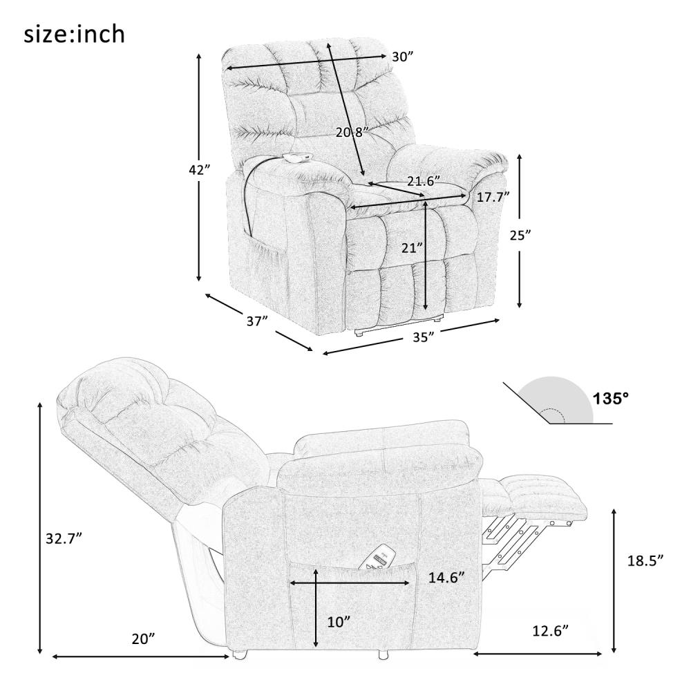 Clihome OF-1943PP26-AAGR recliners - View #11
