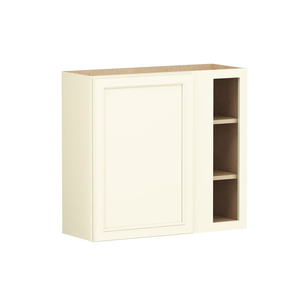 Shenandoah Irvington 33-in W x 30-in H x 12-in D Vanilla Painted Blind Corner Wall Fully Assembled Cabinet Recessed Panel Miter