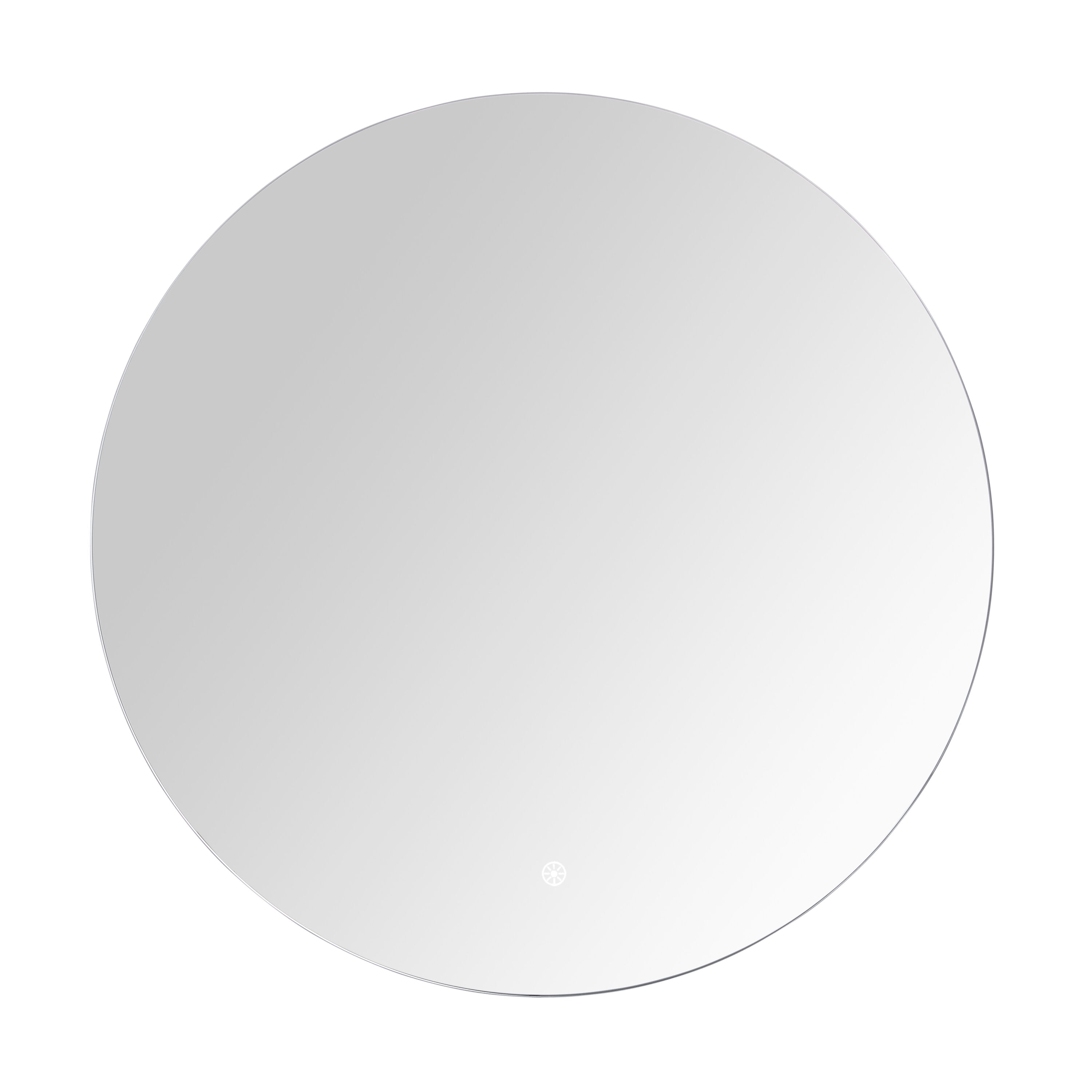 Avanity LUANA-M24 Luana 24-in x 24-in Polished Frameless Round Dimmable LED Lighted Fog Free Bathroom Vanity Mirror ( Silver )