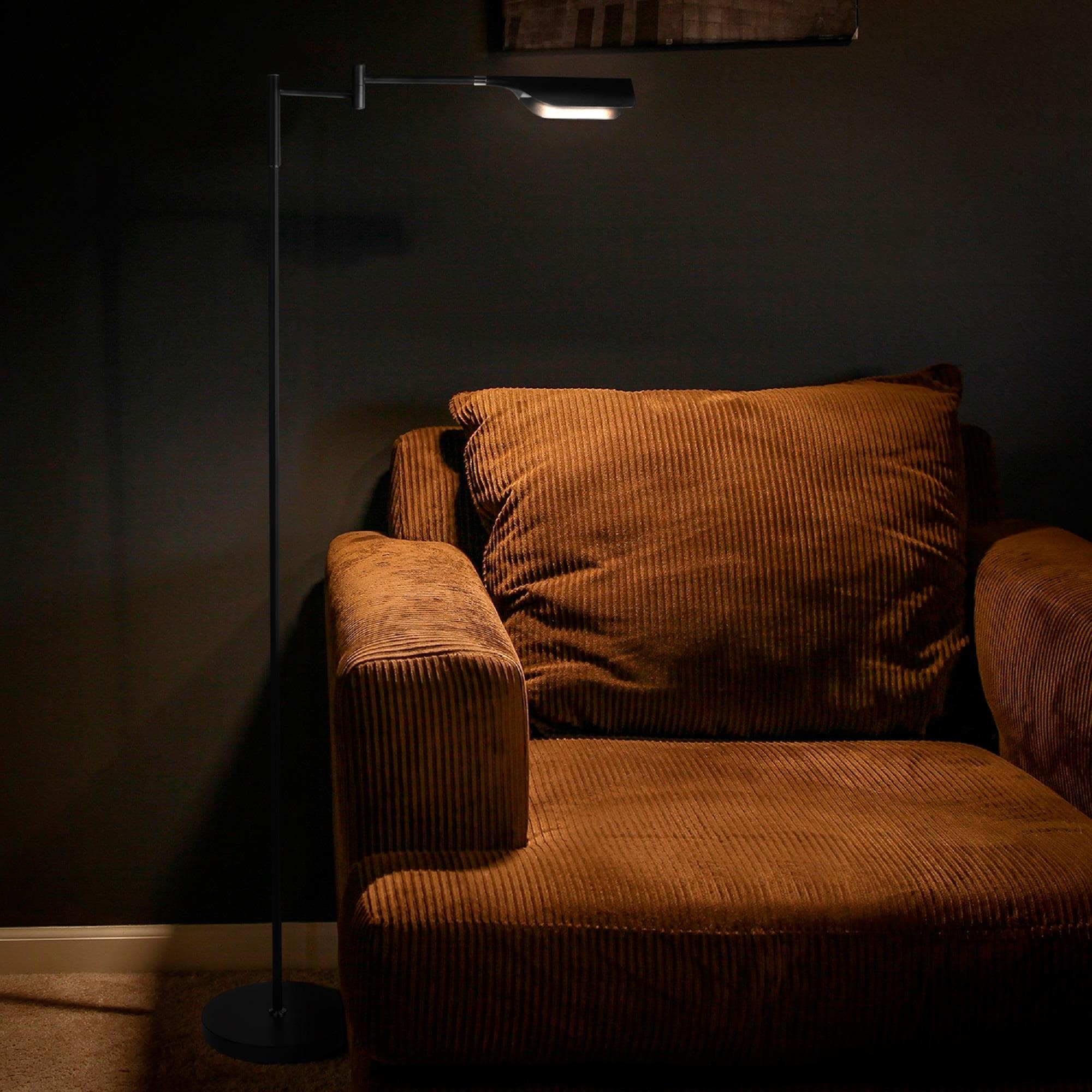 Black Adjustable 3-Way LED Task Floor Lamp