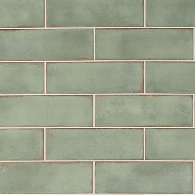 Brass stitch bride Green Tile at Lowes.com