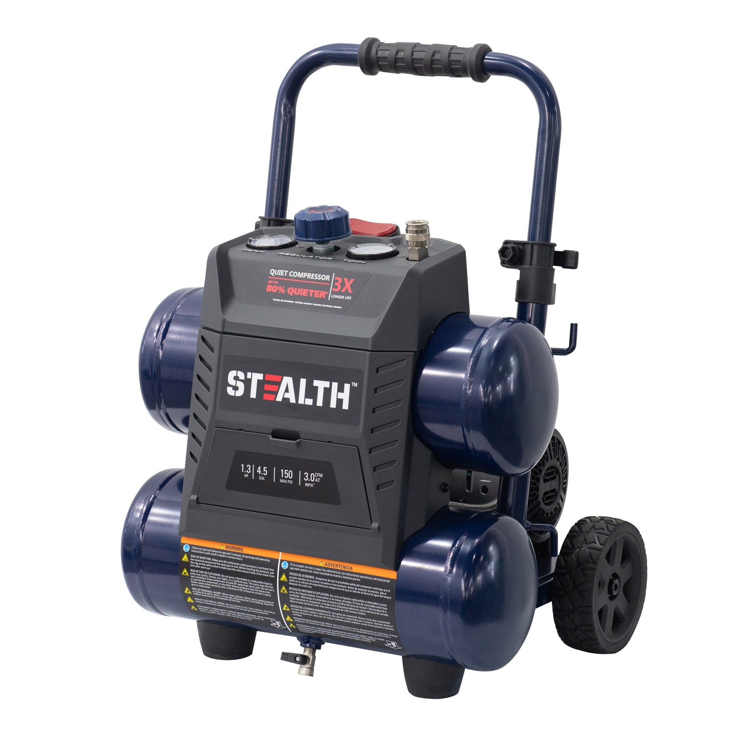 Stealth 3 Gal. 150 PSI 2 Portable Electric Air Compressor 