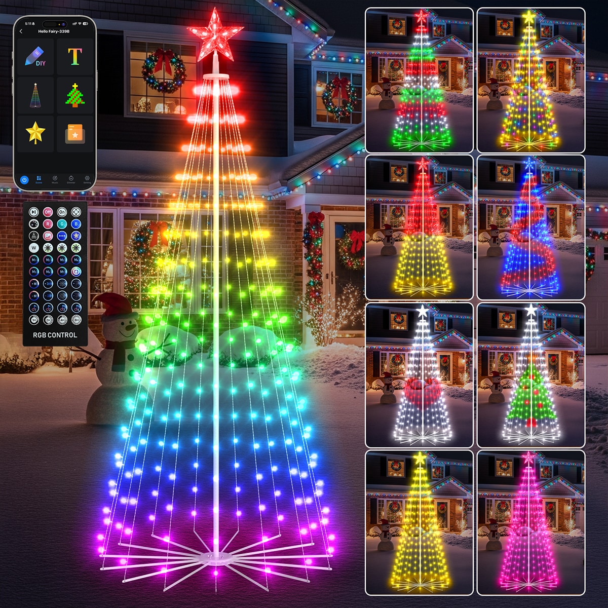 Avatar Controls ABSL61X2X4XN 96-in Freestanding Light with Multicolor LED Lights