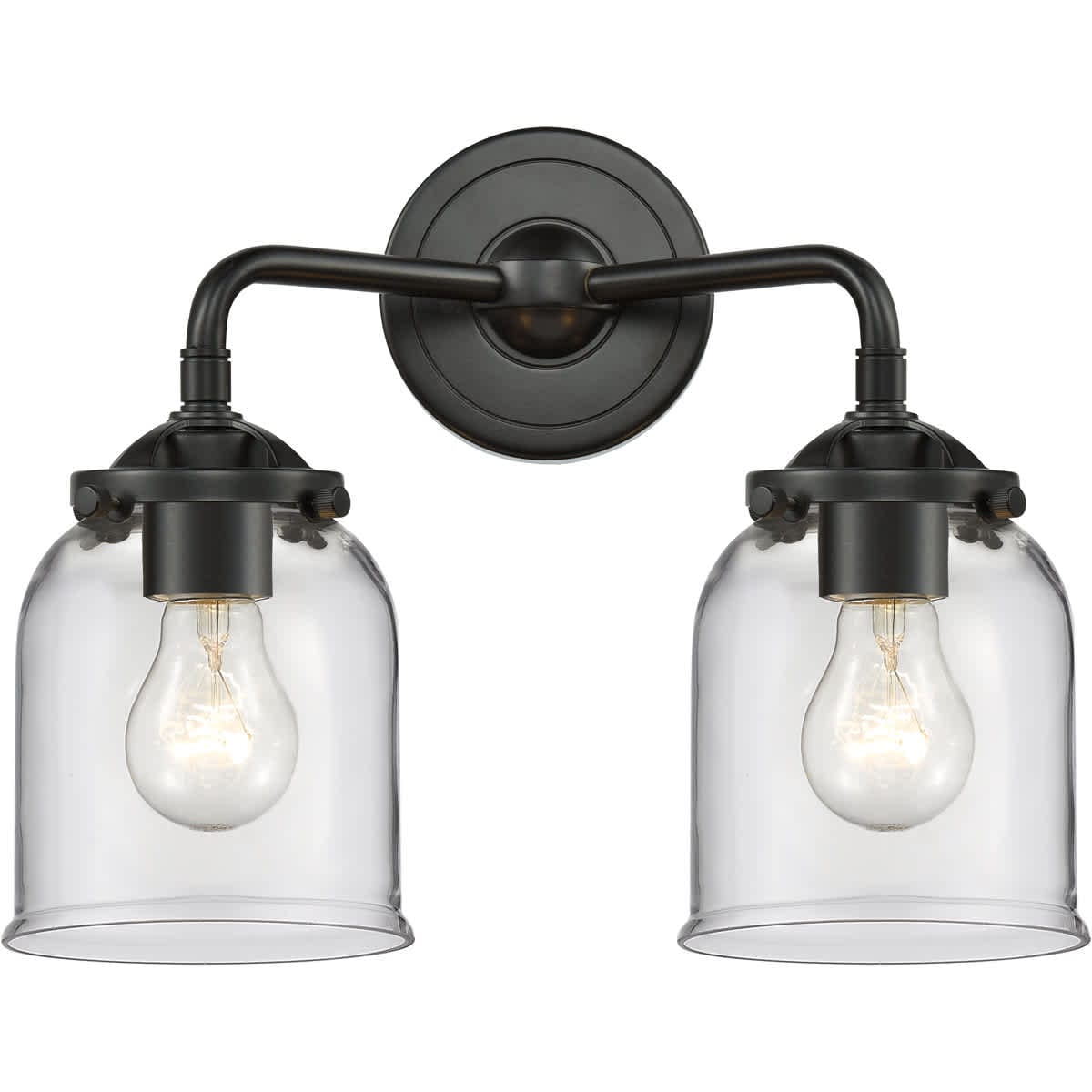 Innovations Lighting -  284-2W-OB-G52-LED Nouveau Small Bell Bathroom Vanity Light Oil Rubbed Bronze