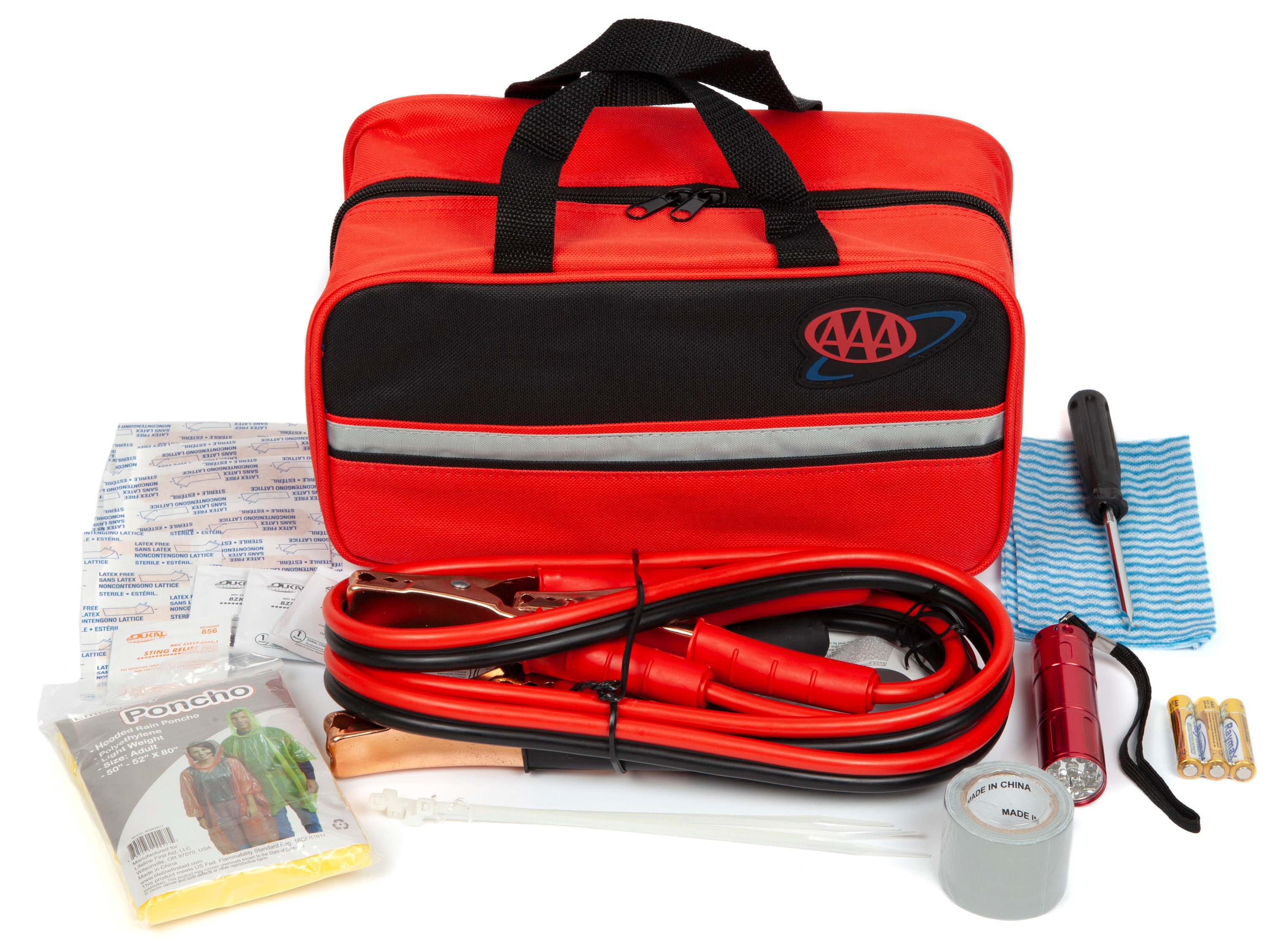 Thrive Roadside Emergency Car Kit - Car Safety Accessories and Tool Kit  with Jumper Cables and Mini First Aid Kit - Car Emergency Kit for Women and