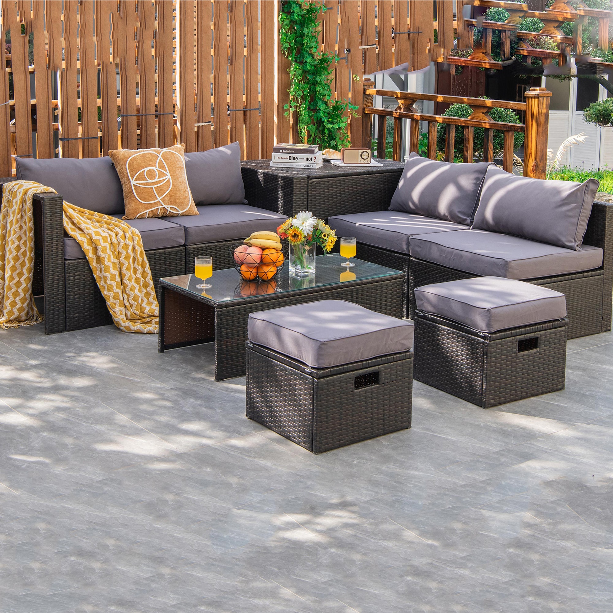 Costway HW68592GR+ Patio-Conversation-Sets - View #9
