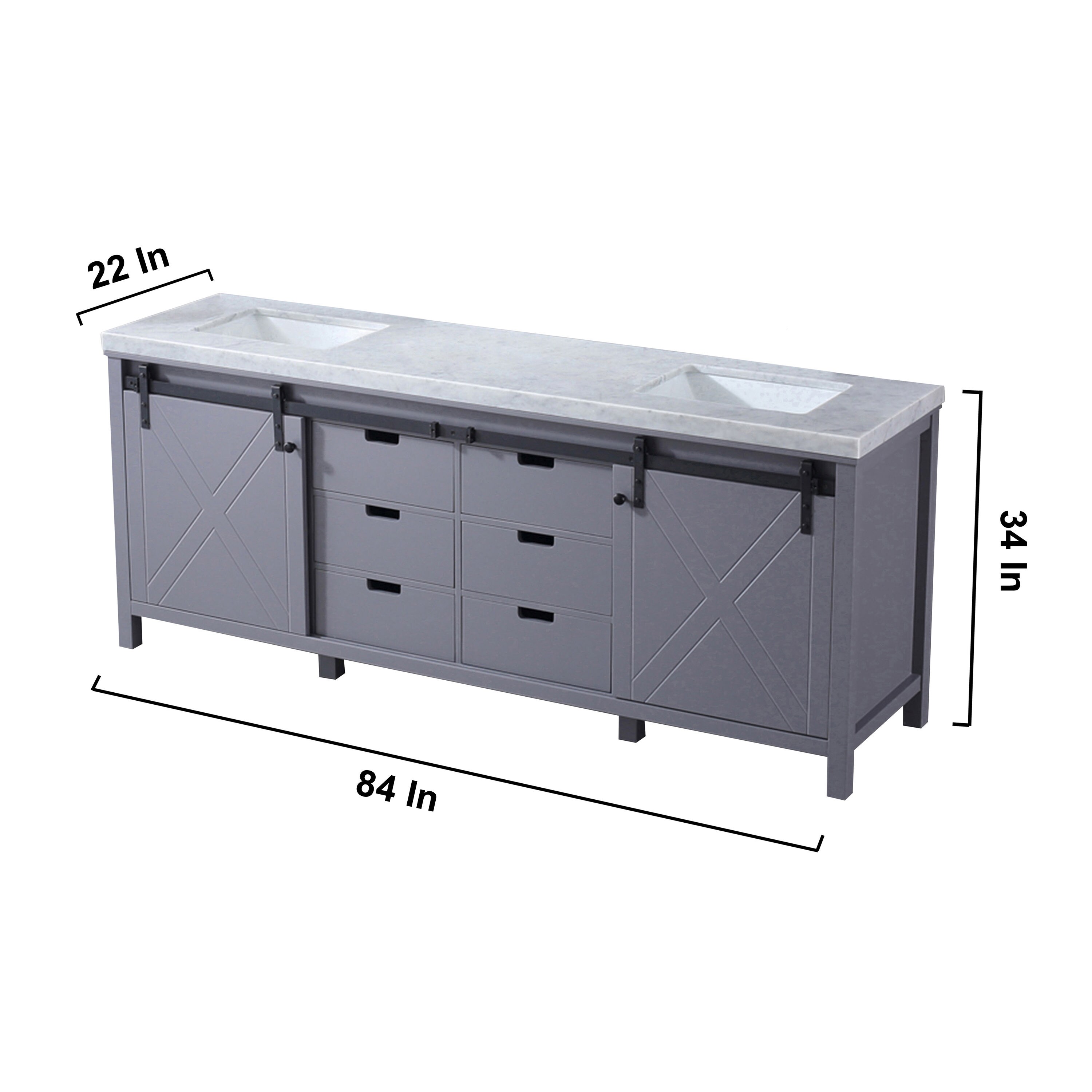Lexora LM342284DBBSM34 Bath-Vanity-Combo - View #14