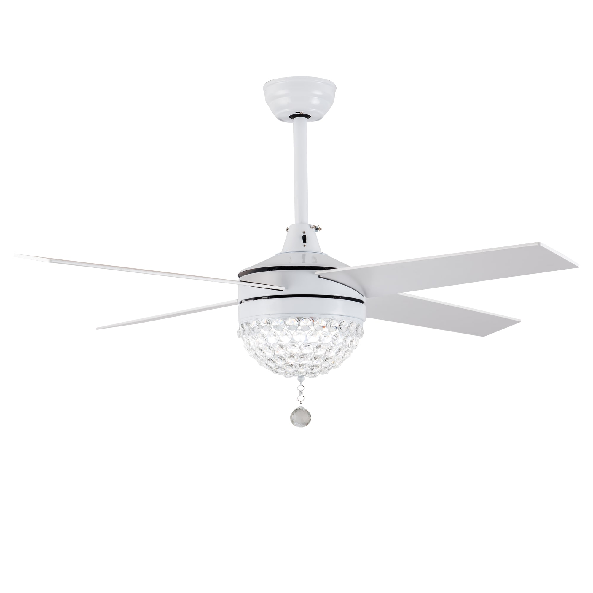 42 inch Ceiling Fan Light 4 Blade 3 Color Change Chandelier Fan Lamp w/ Remote 