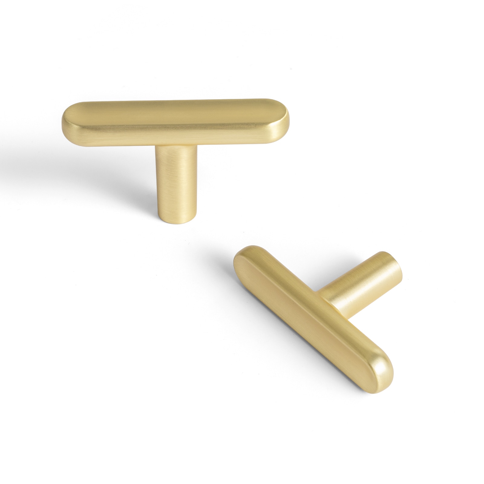 Miaokesen 6655TLS-T-DK 2-in Light Brushed Brass Bar Modern Cabinet Knob 6 -Pack