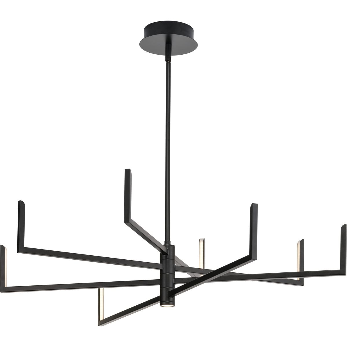Progress Lighting Pivot Led 7-Light Matte Black Modern/ContemporaryLED Chandelier