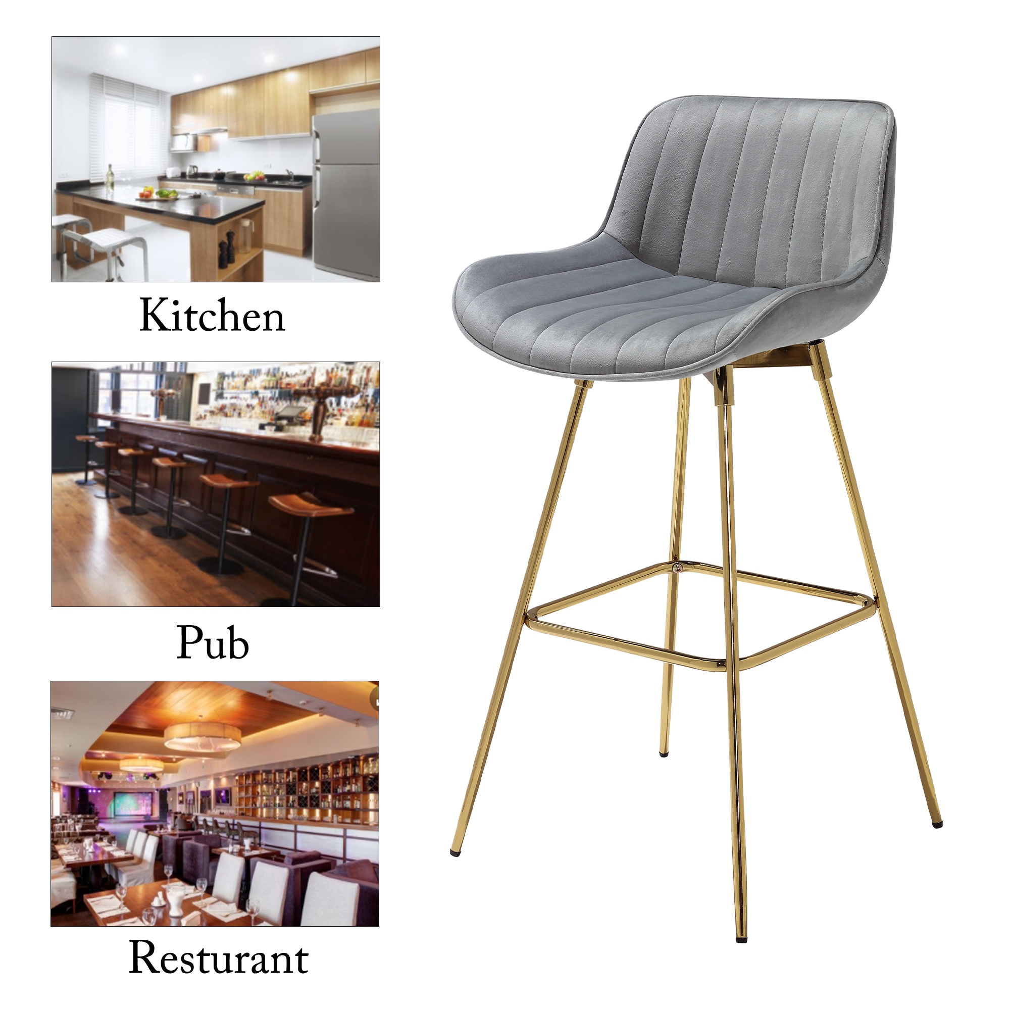 Art Leon BS012-GRAY stools - View #6