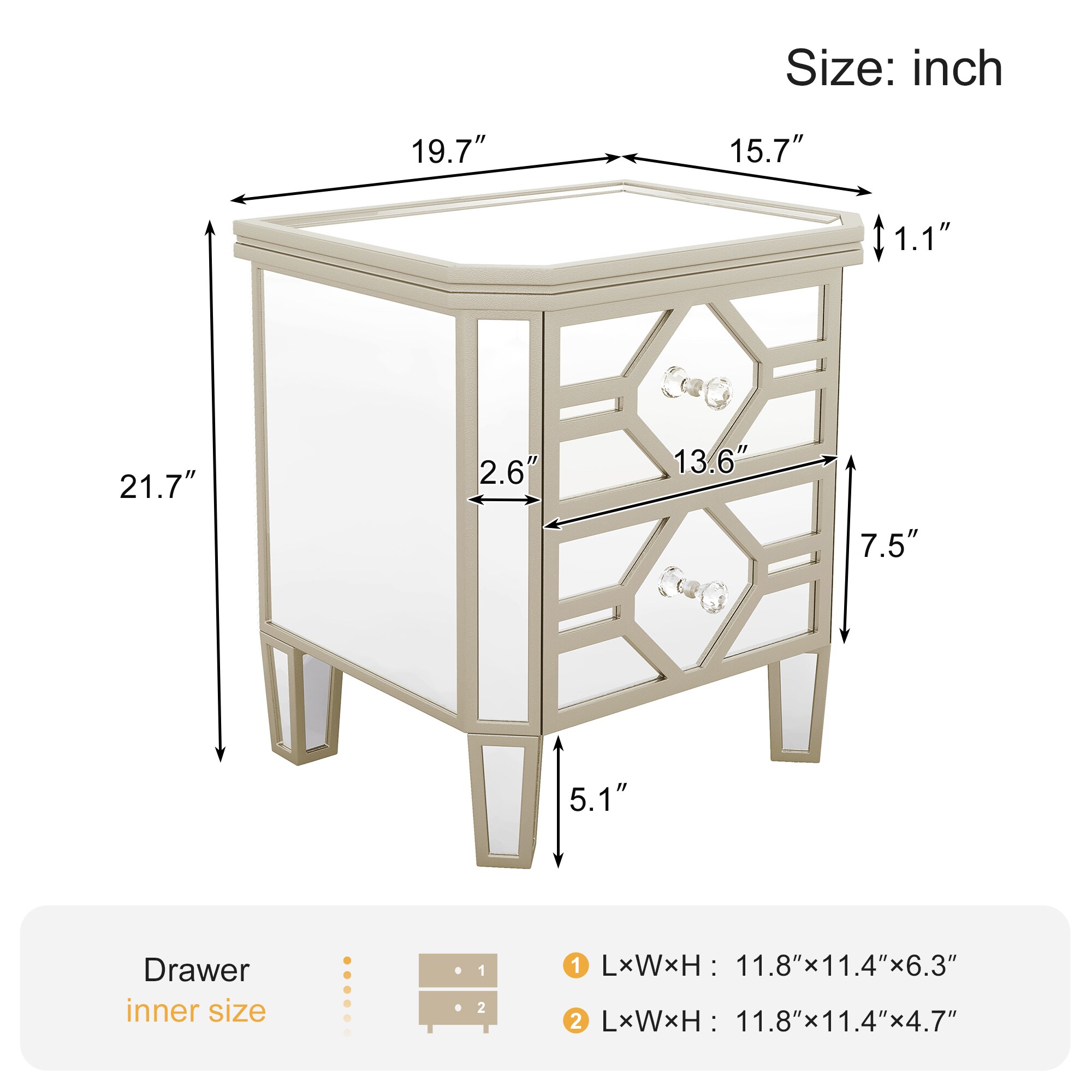 JIMSMAISON JMBBNS06SV nightstands - View #9