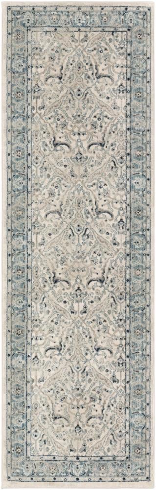 Livabliss Mesopotamia 2 X 8 (ft) Teal Indoor Medallion Oriental Runner ...