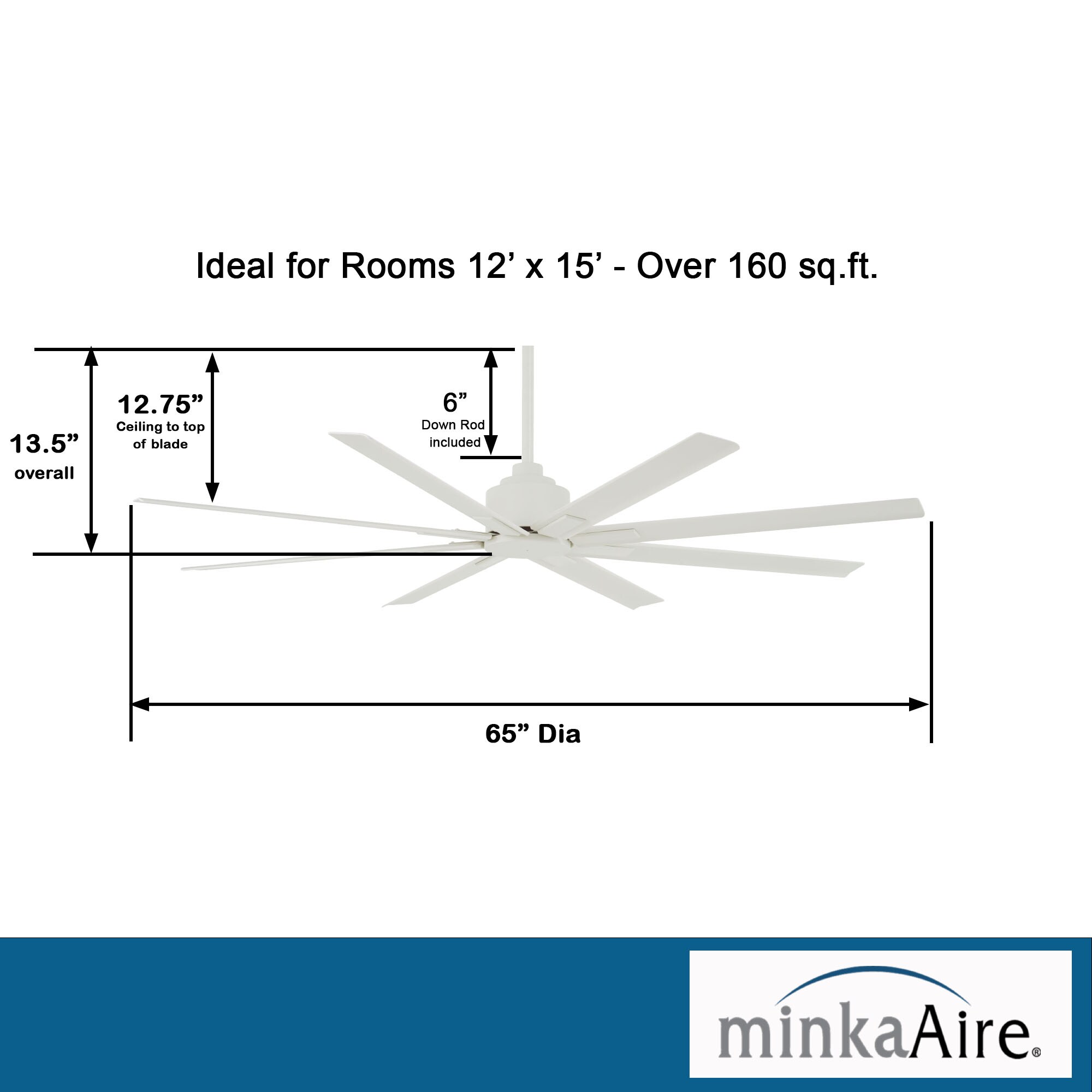 Minka Aire F896-65-WHF Ceiling-Fans - View #9