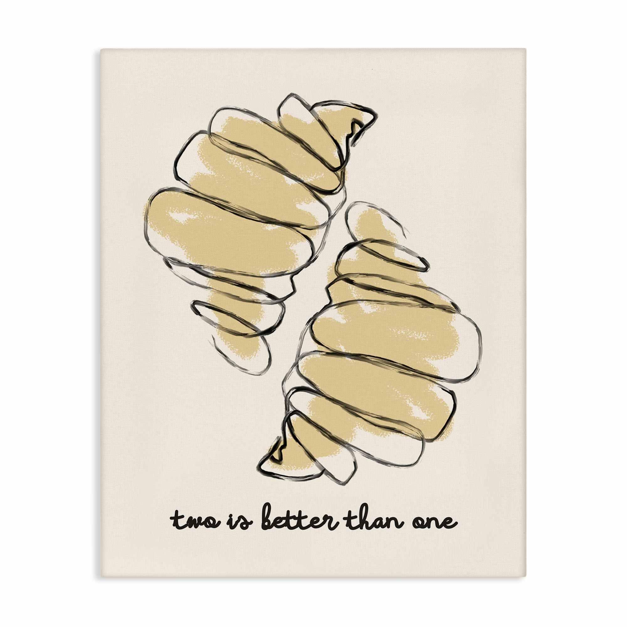 Stupell Industries BT-131-CN-30X40 Croissants with French Phrase Canvas Wall Art By Lil' Rue 30 x 40
