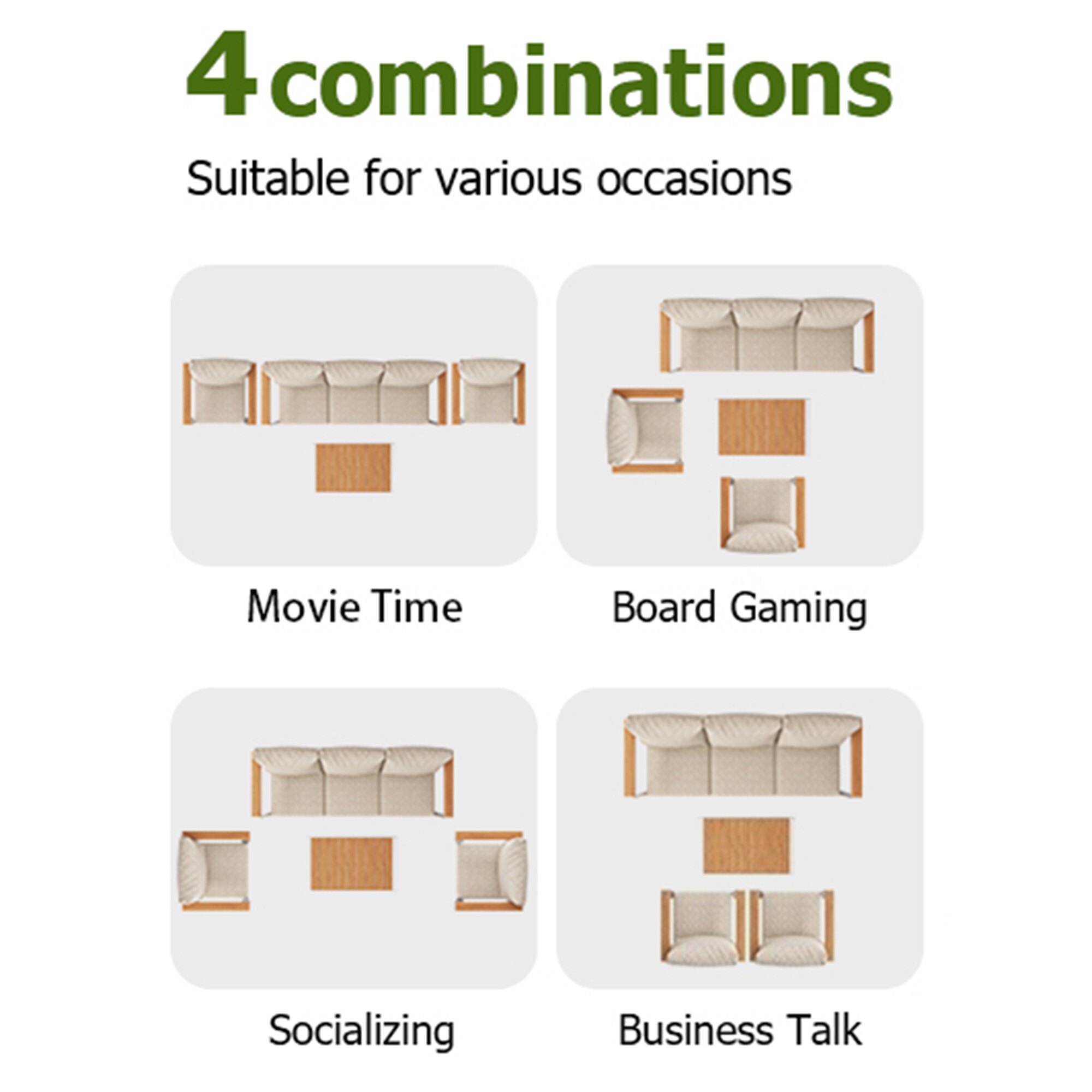 SINOFURN SYA38035GY Patio-Conversation-Sets - View #6