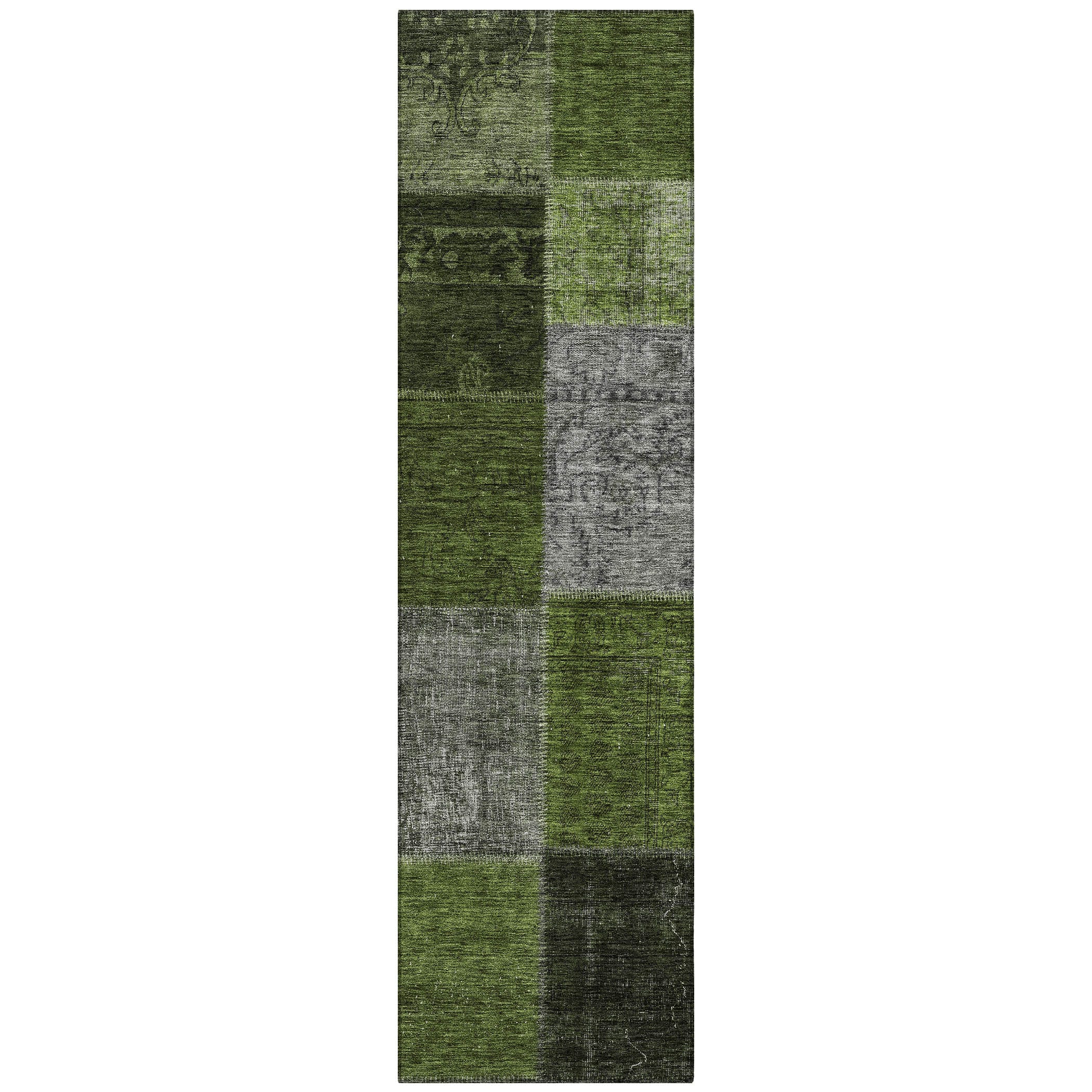 Addison Rugs ACN663OL2X8 Chantille ACN663OL 2 x 7 (ft) Polyester Olive Rectangular Indoor/Outdoor Geometric Machine washable Area rug