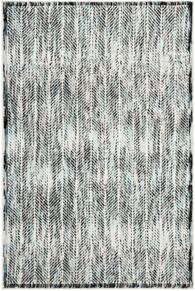 Safavieh SKY194B-4 Skyler Orla 4 x 6 (ft) Loomed Polypropylene Gray/Blue Rectangular Indoor Abstract Bohemian/Eclectic Area rug