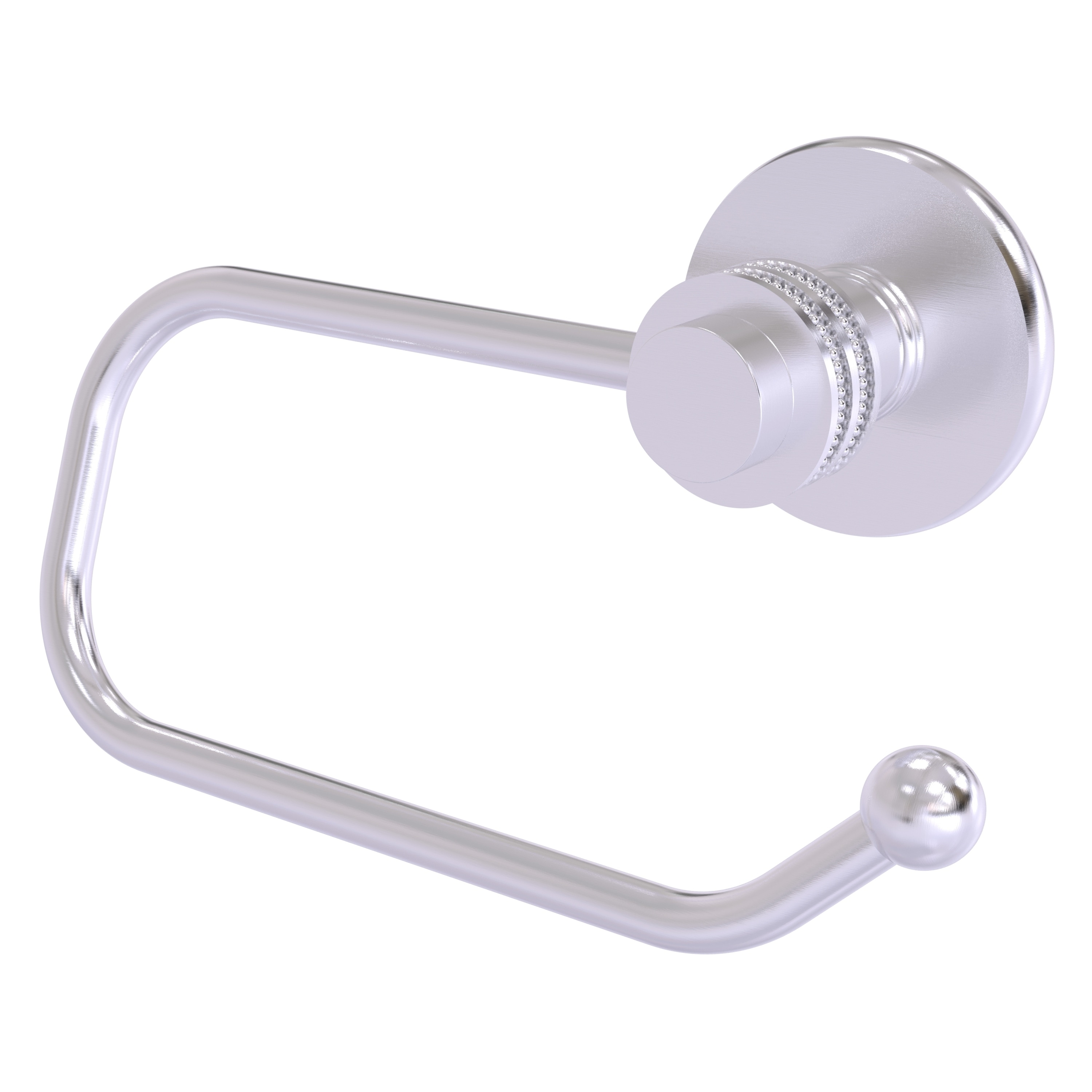 Allied Brass 924ED-SCH Mercury Satin Chrome Wall mount Single post Toilet Paper Holder 1 -Rolls with Storage