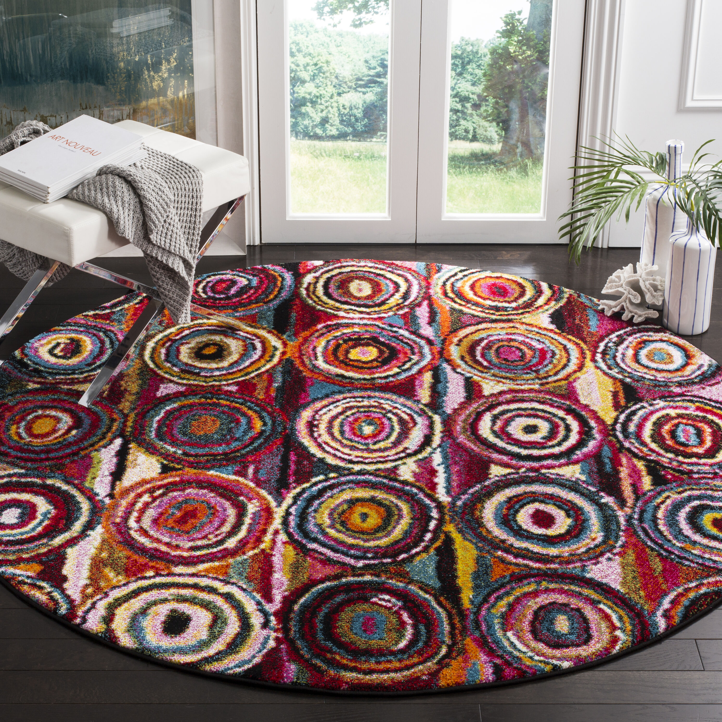 Psychedelic Rug Artist Area Rug Modern Industrial Decor Abstract