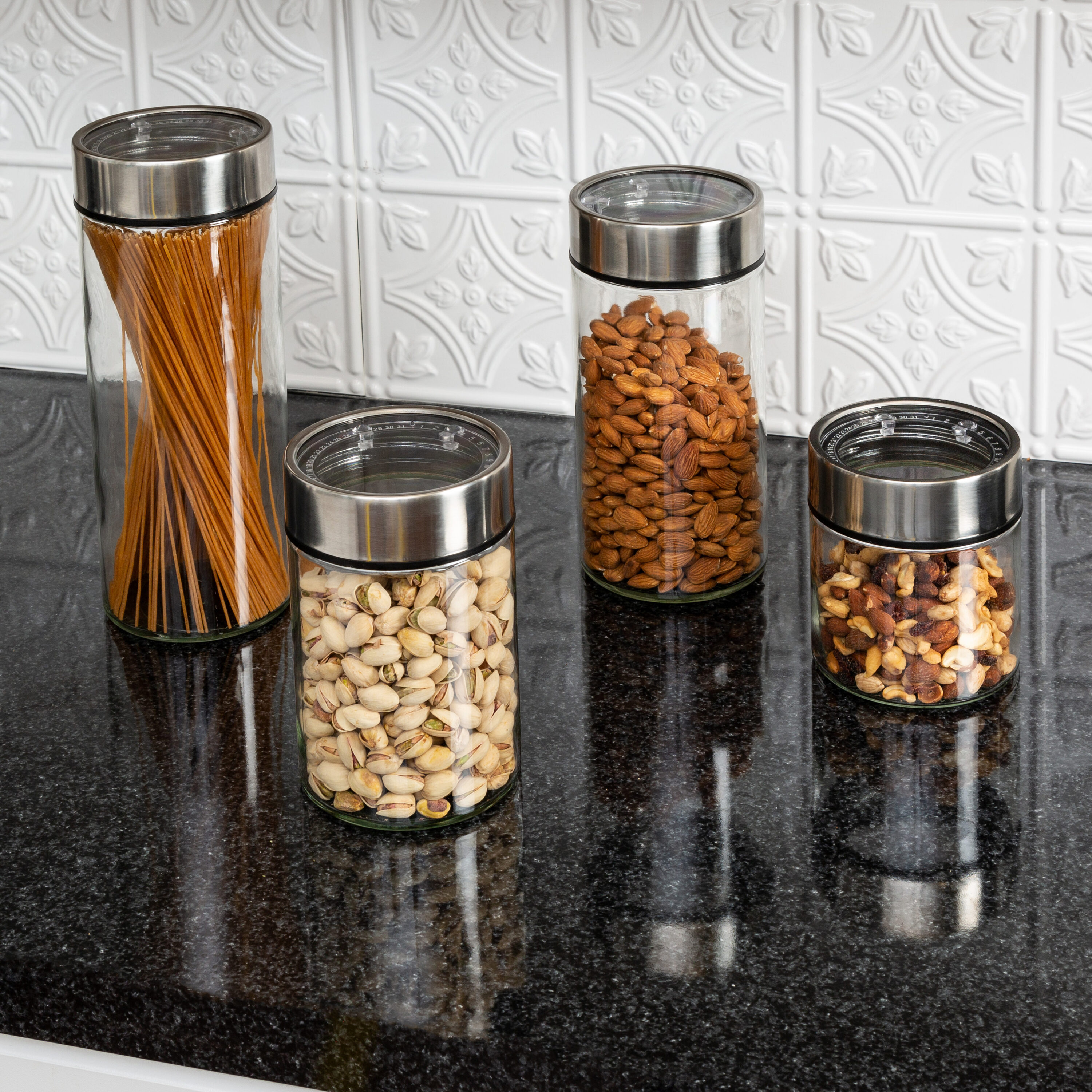 TRINITY 3-Pack Multisize Glass Bpa-free Reusable Food Storage Container  with Lid in the Food Storage Containers department at