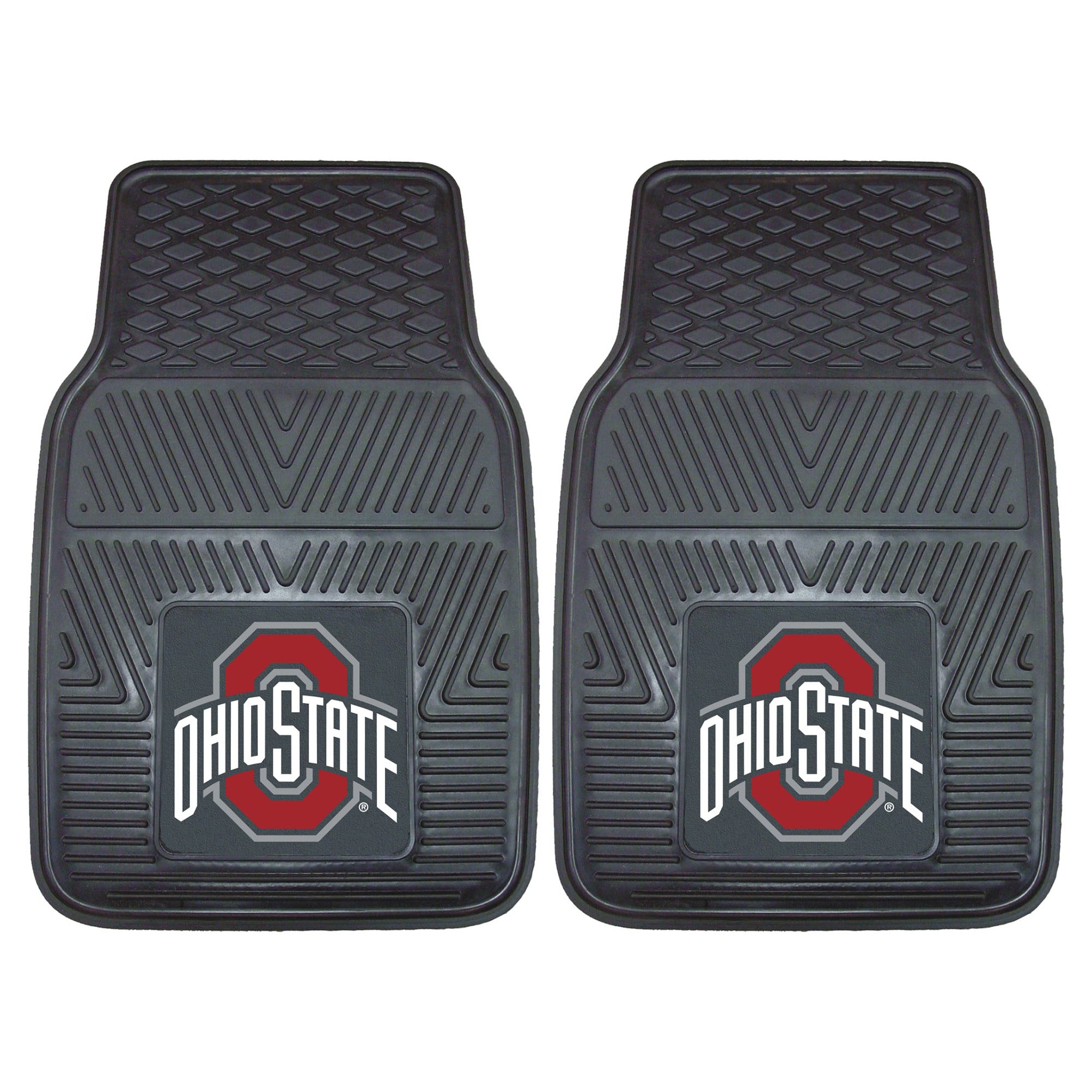 FANMATS Ohio State Buckeyes NCAA Vinyl Car Mat Set 2-Pack Floor Mats ...