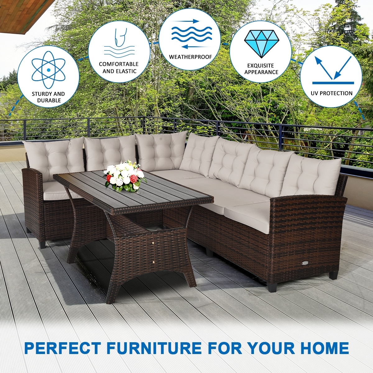 Forclover HYFL-690+ Patio-Conversation-Sets - View #7