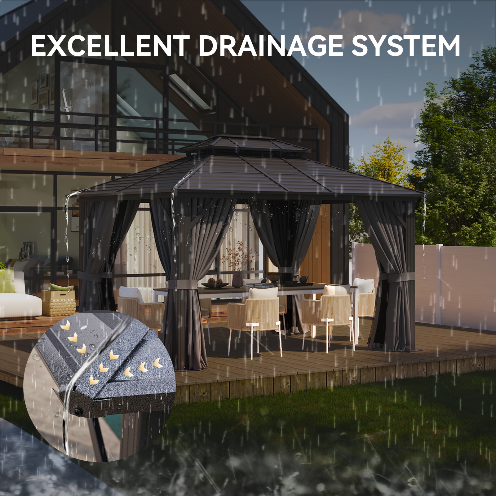 AOXUN G30014 Wood-Resin-Gazebos - View #3
