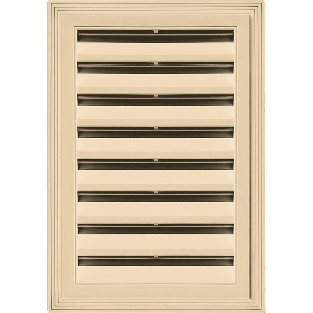 Builders Edge 120061218012 12-in x 18-in Dark Almond Rectangle Vinyl Gable Louver Vent