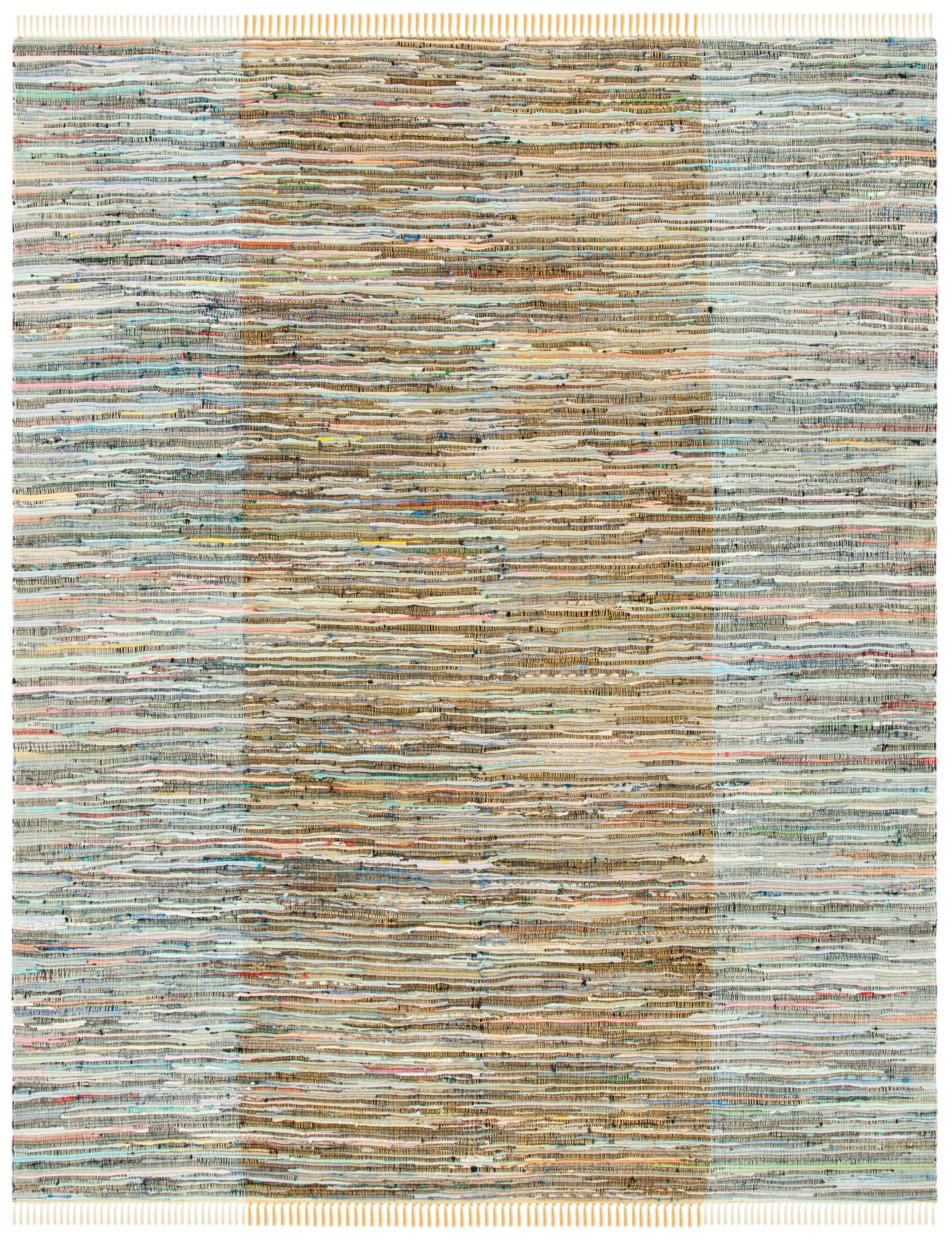 Safavieh RAR122P-9 Rag Rug Romeo 9 x 12 (ft) Cotton Rust/Gold Rectangular Indoor Abstract Bohemian/Eclectic Area rug