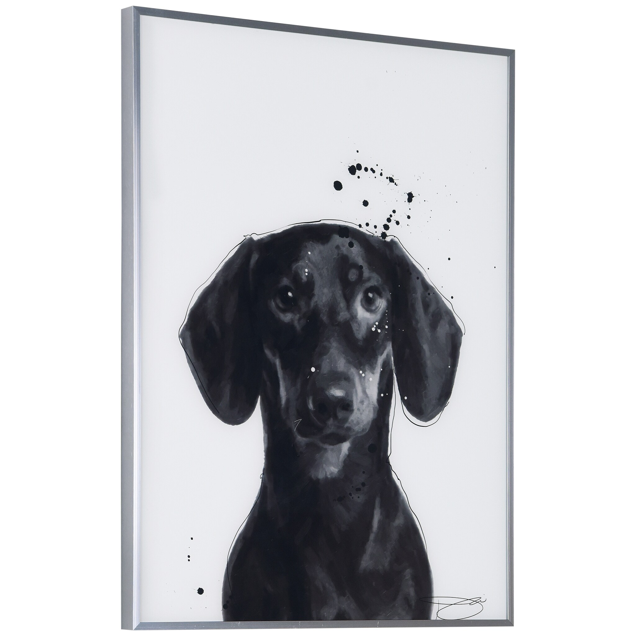 Empire Art Direct Weimaraner Black and White Pet Paintings on