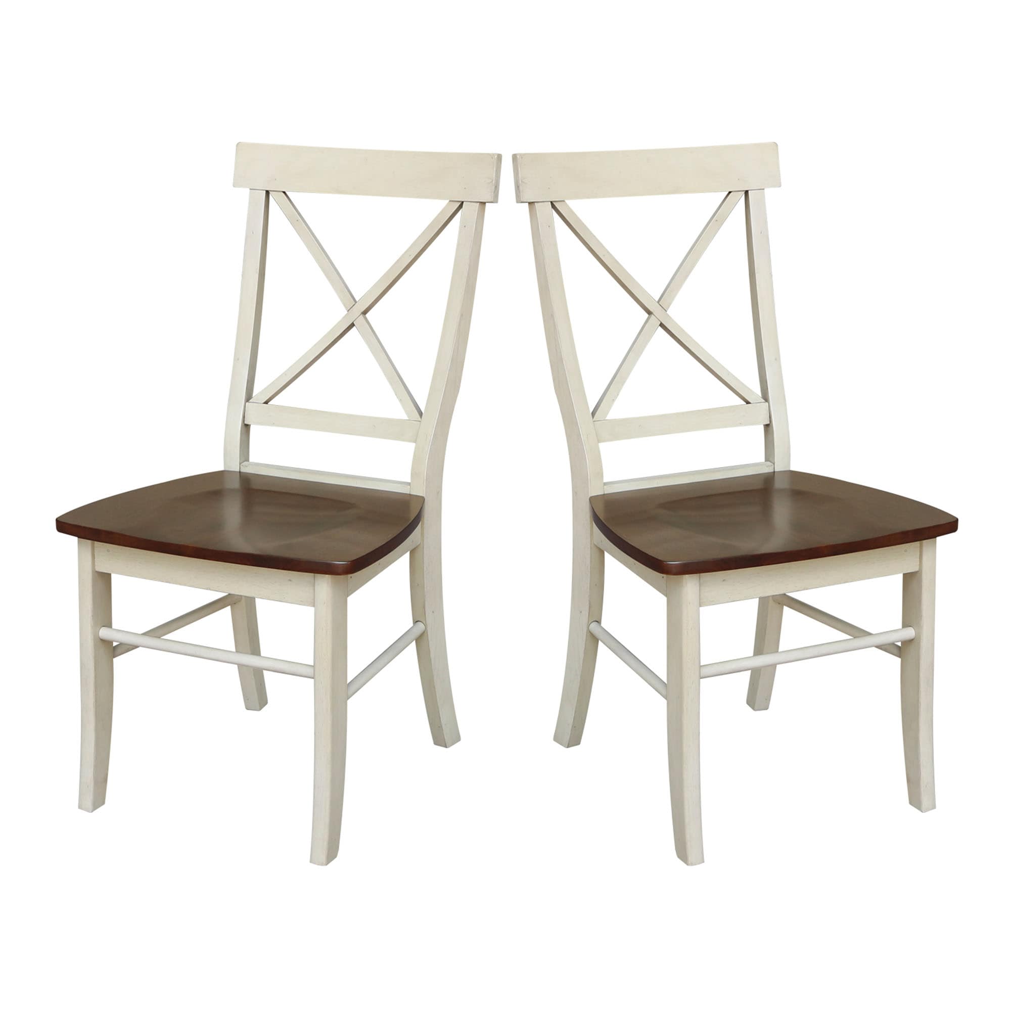 International Concepts C12-613P Set of 2 Traditional Dining Side Chair (Wood Frame)